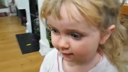 VIDEO: Dad despairs as adorable daughter cuts off her hair! | Closer