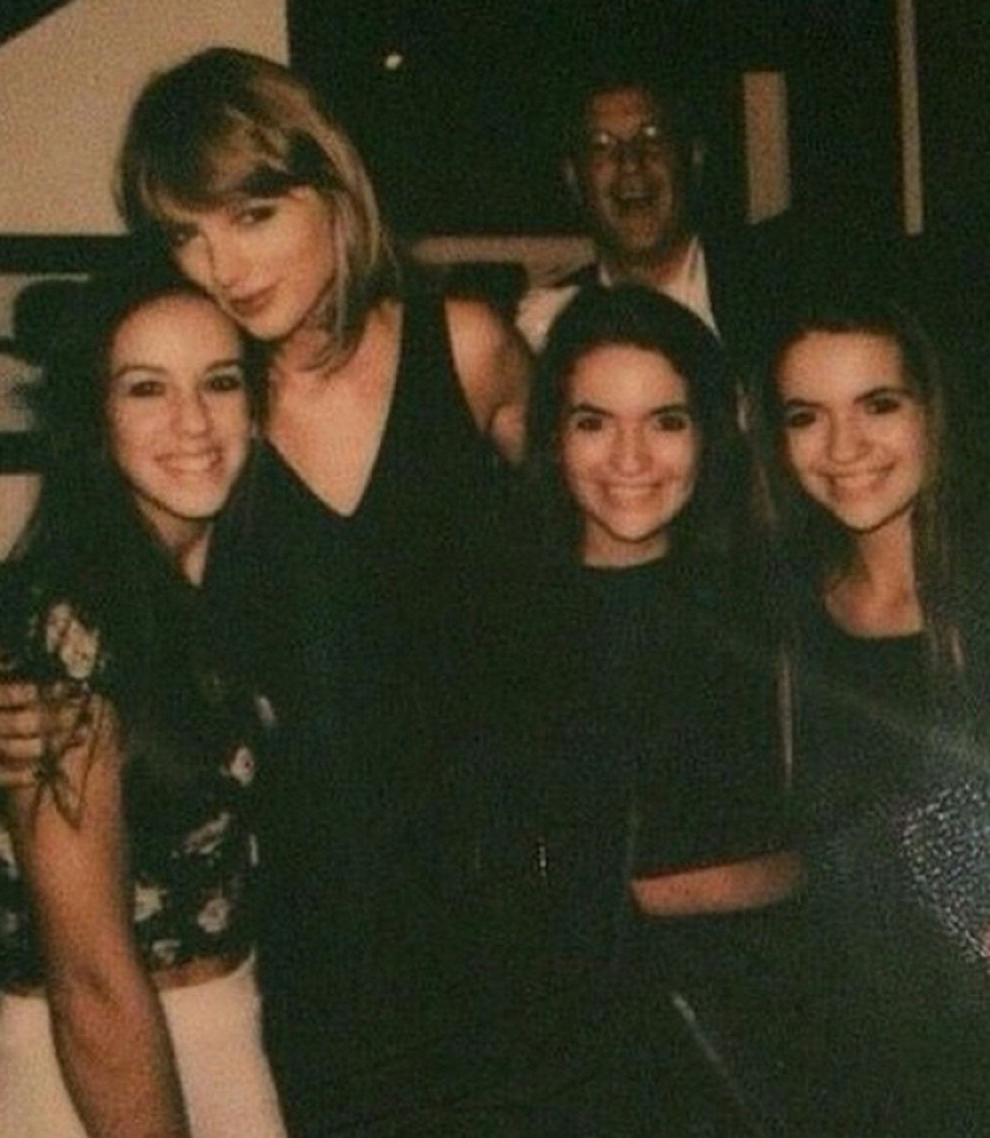 She invites fans round to her house! (And yes, that's her dad photobombing- LOL)