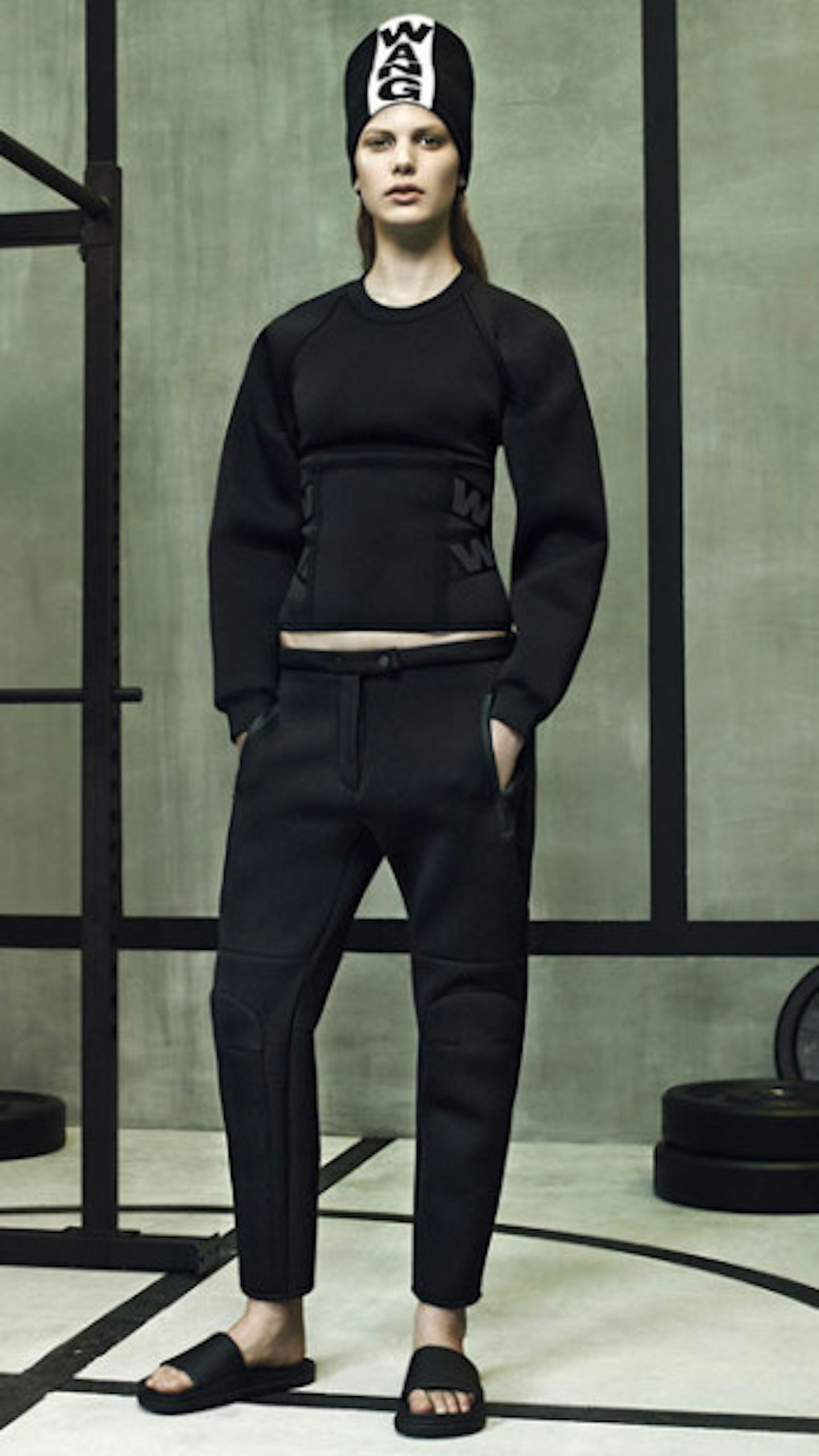 Shop it later...The neoprene fitted waist sweatshirt