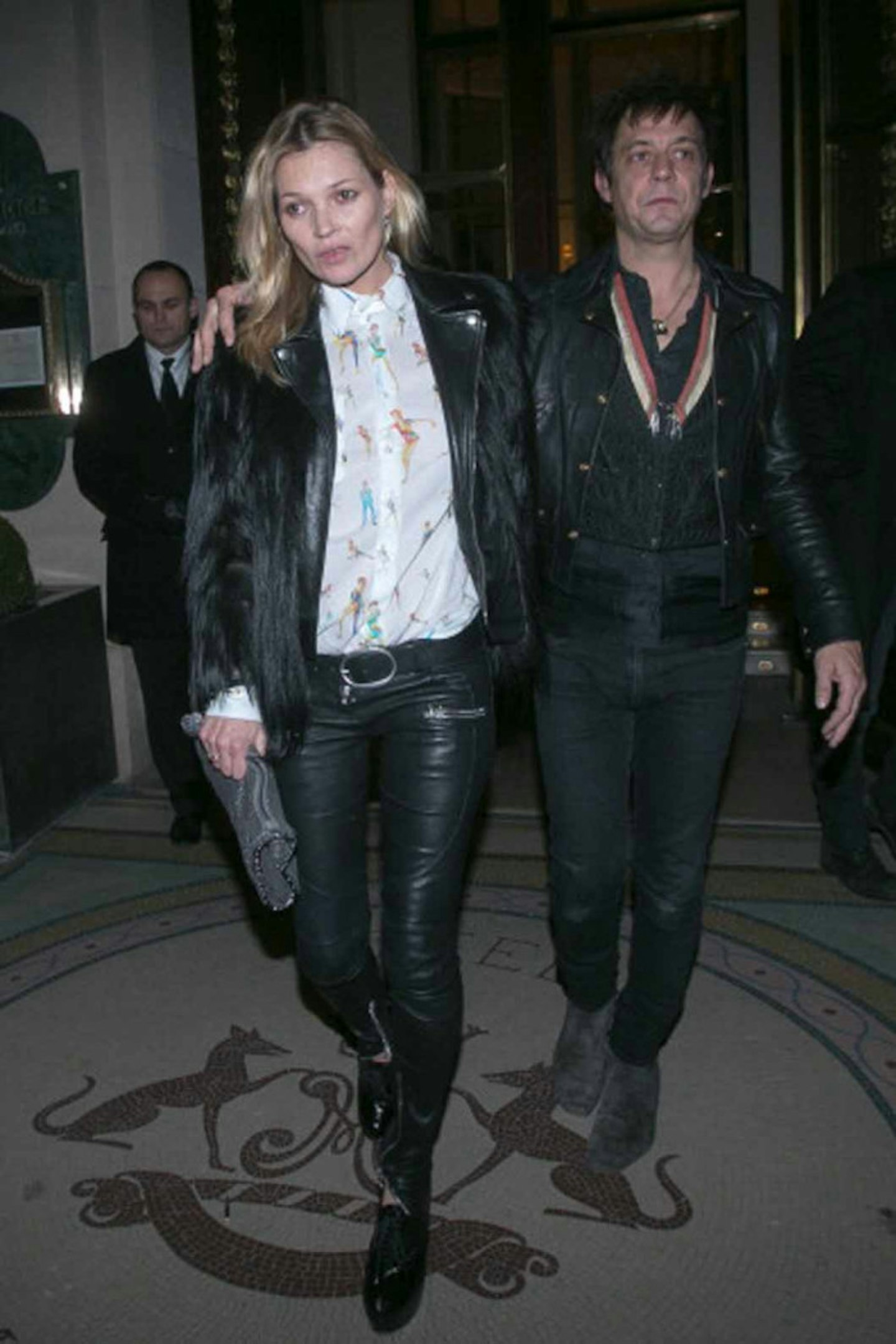 4Kate Moss style black leather trousers jamie hince