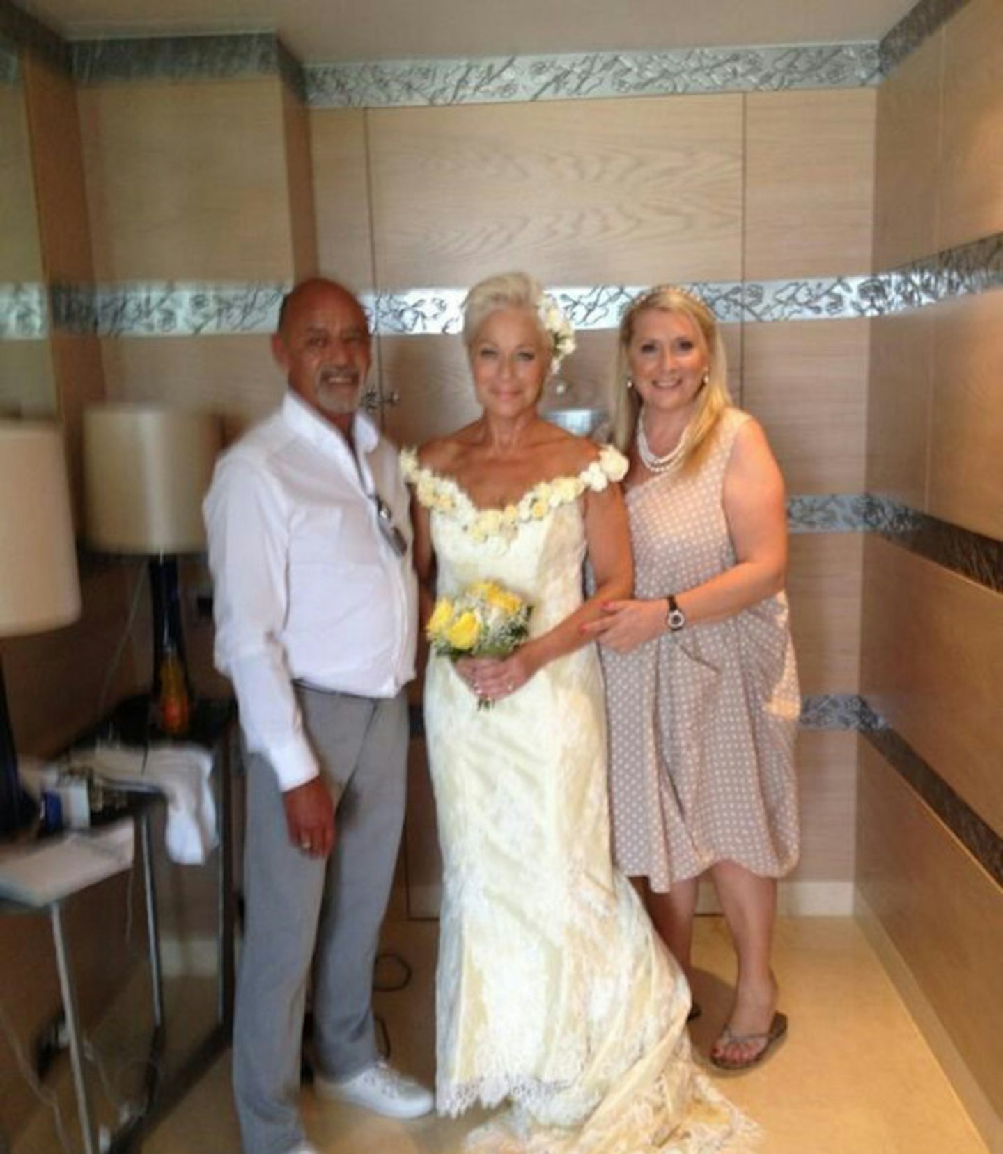 Denise Welch wedding dress