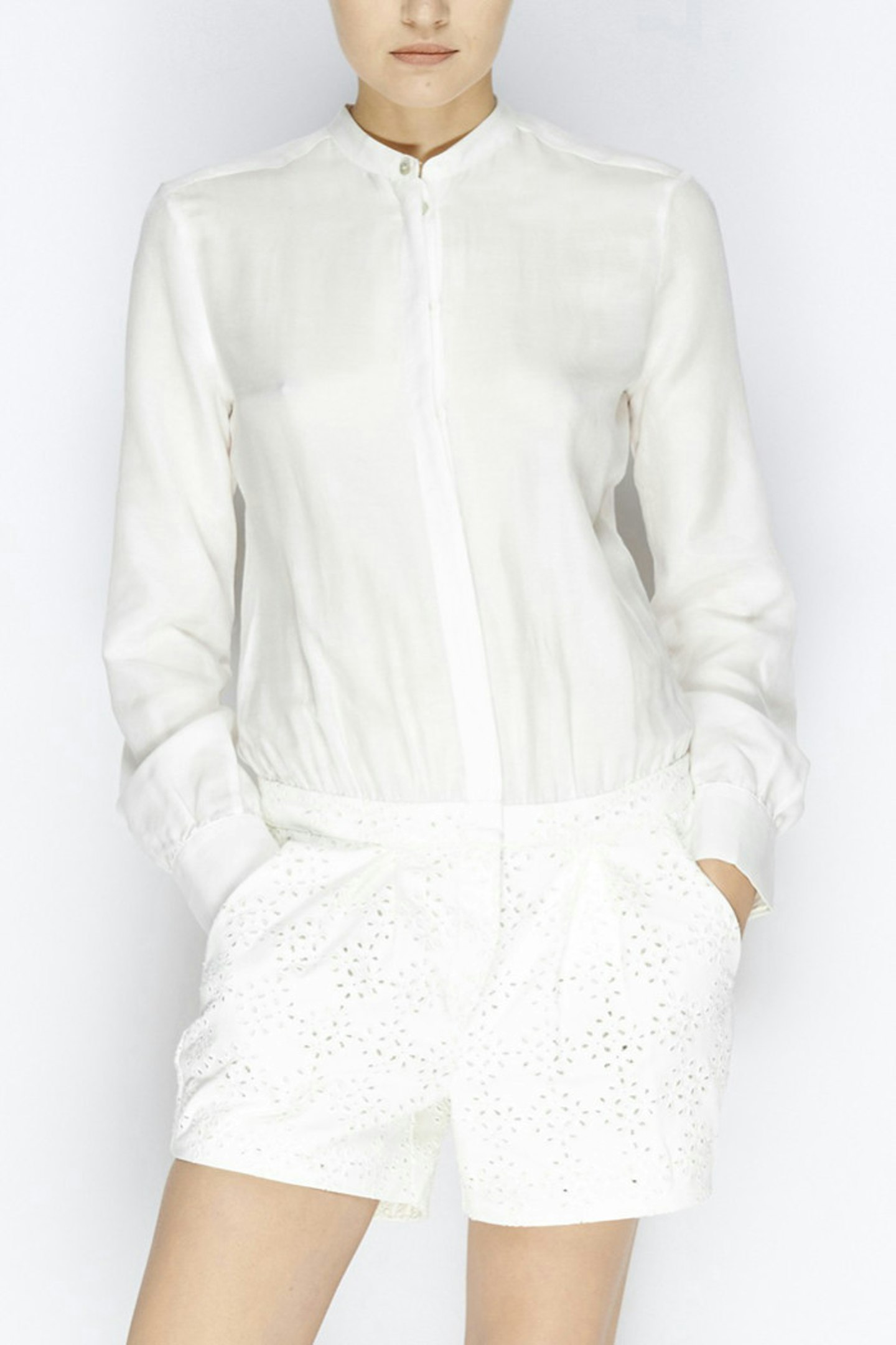 White lace playsuit perfect for a summers evening.