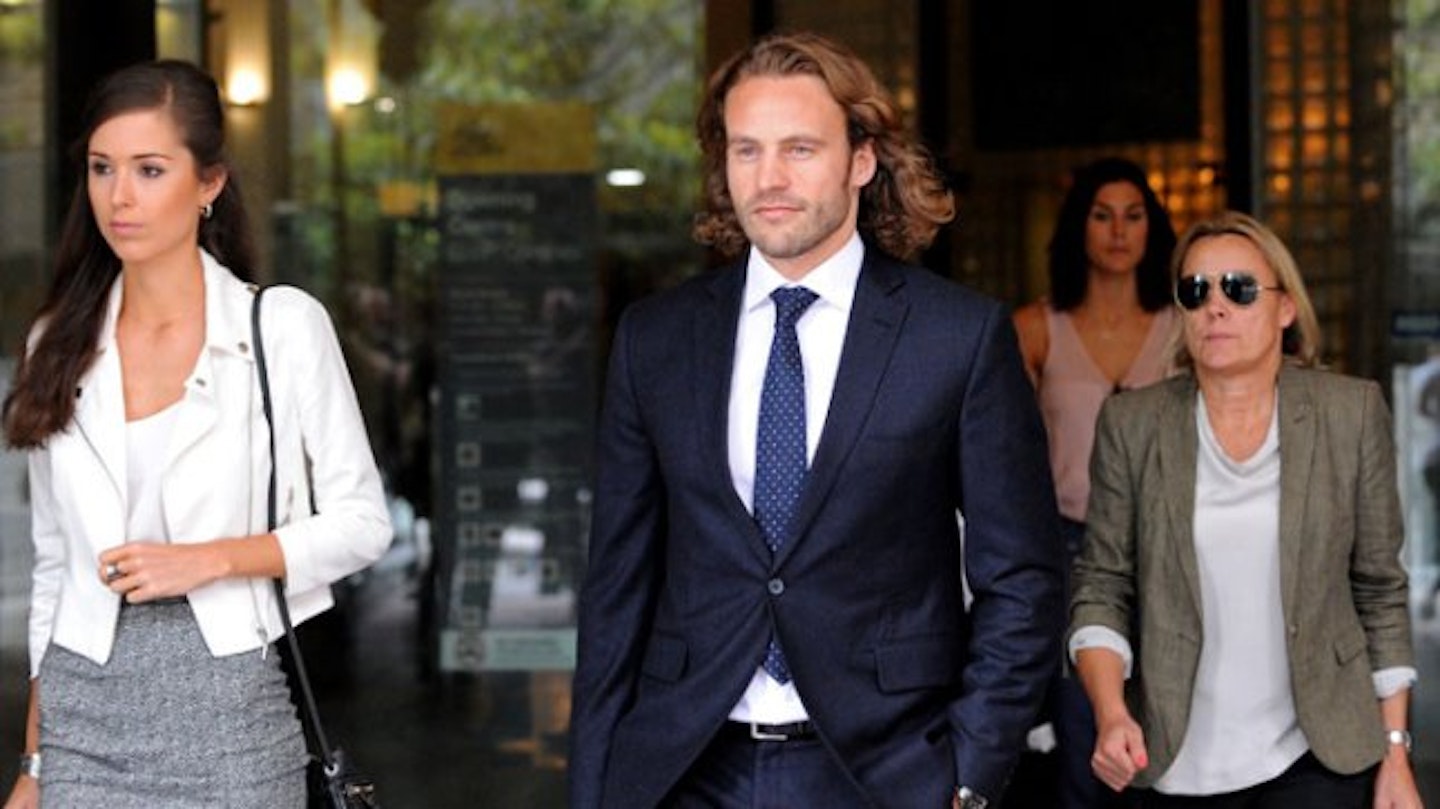 Greg Cox leaves the Downing Centre Court in Sydney
