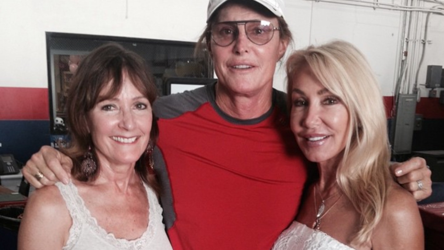 Bruce Jenner with his two ex-wives [Instagram]