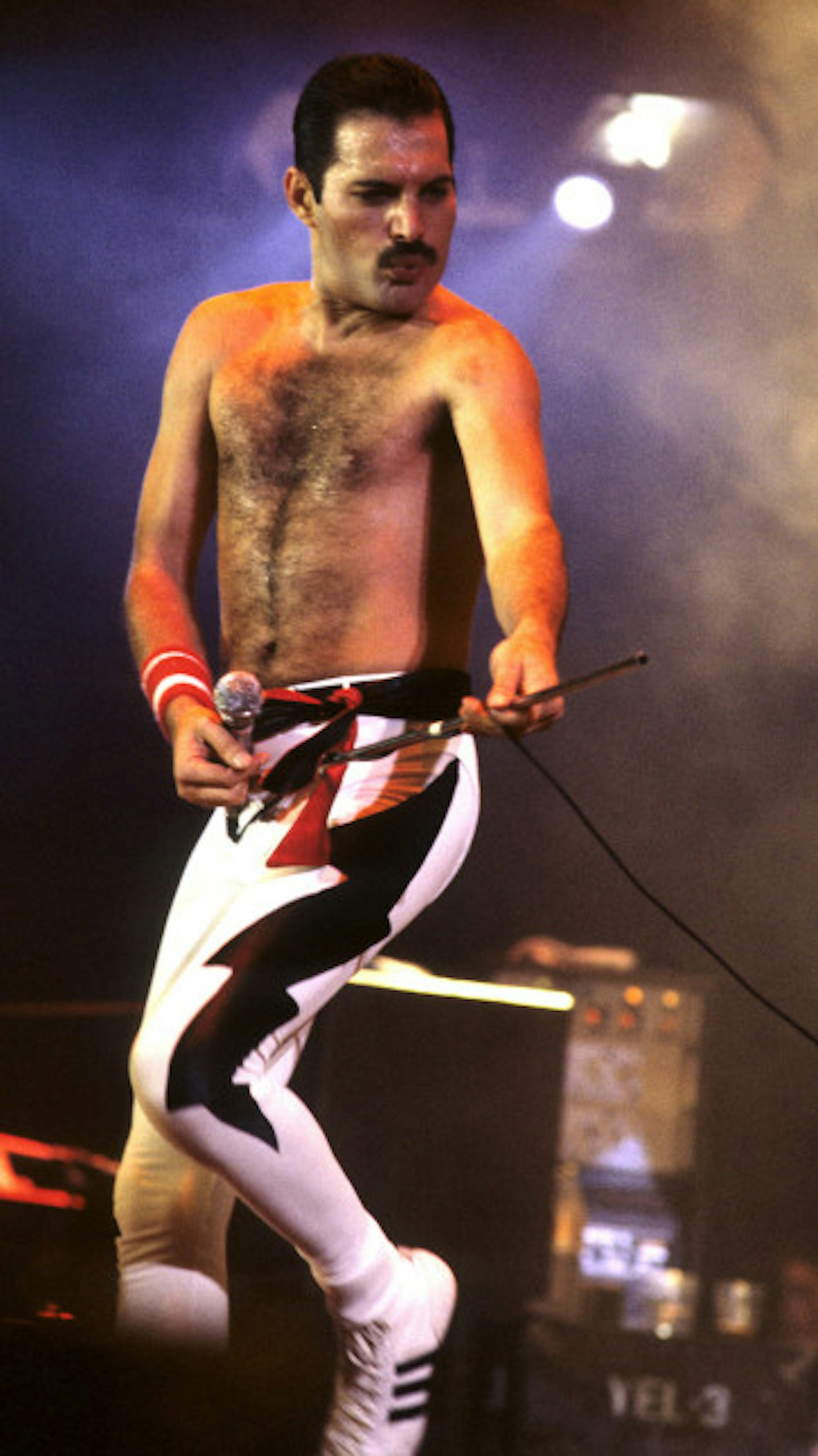 Freddie performing with Queen