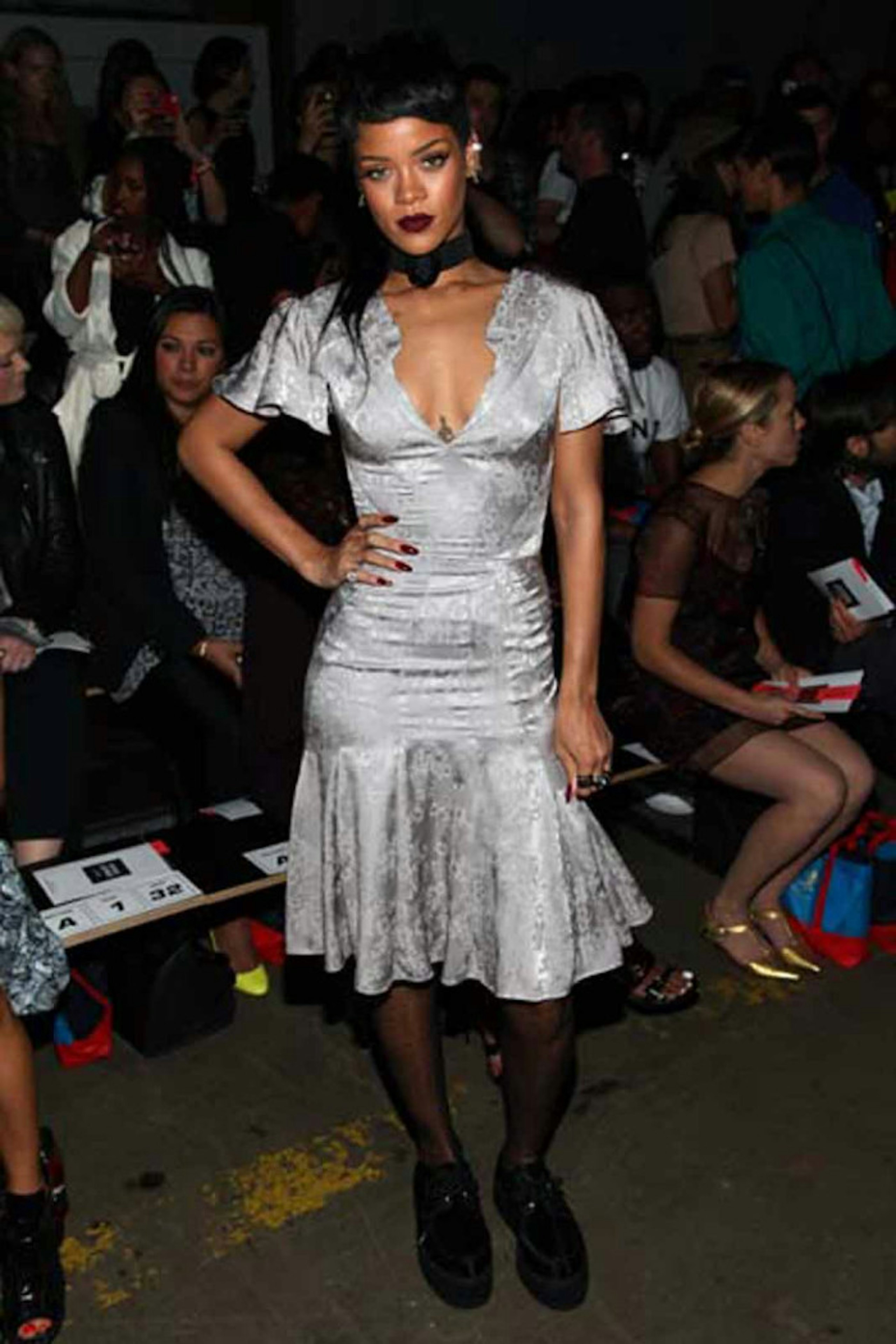 Rihanna Wore Lilac Gown (And Lilac Lipstick) To Be Bridesmaid At Her Assistant's Wedding