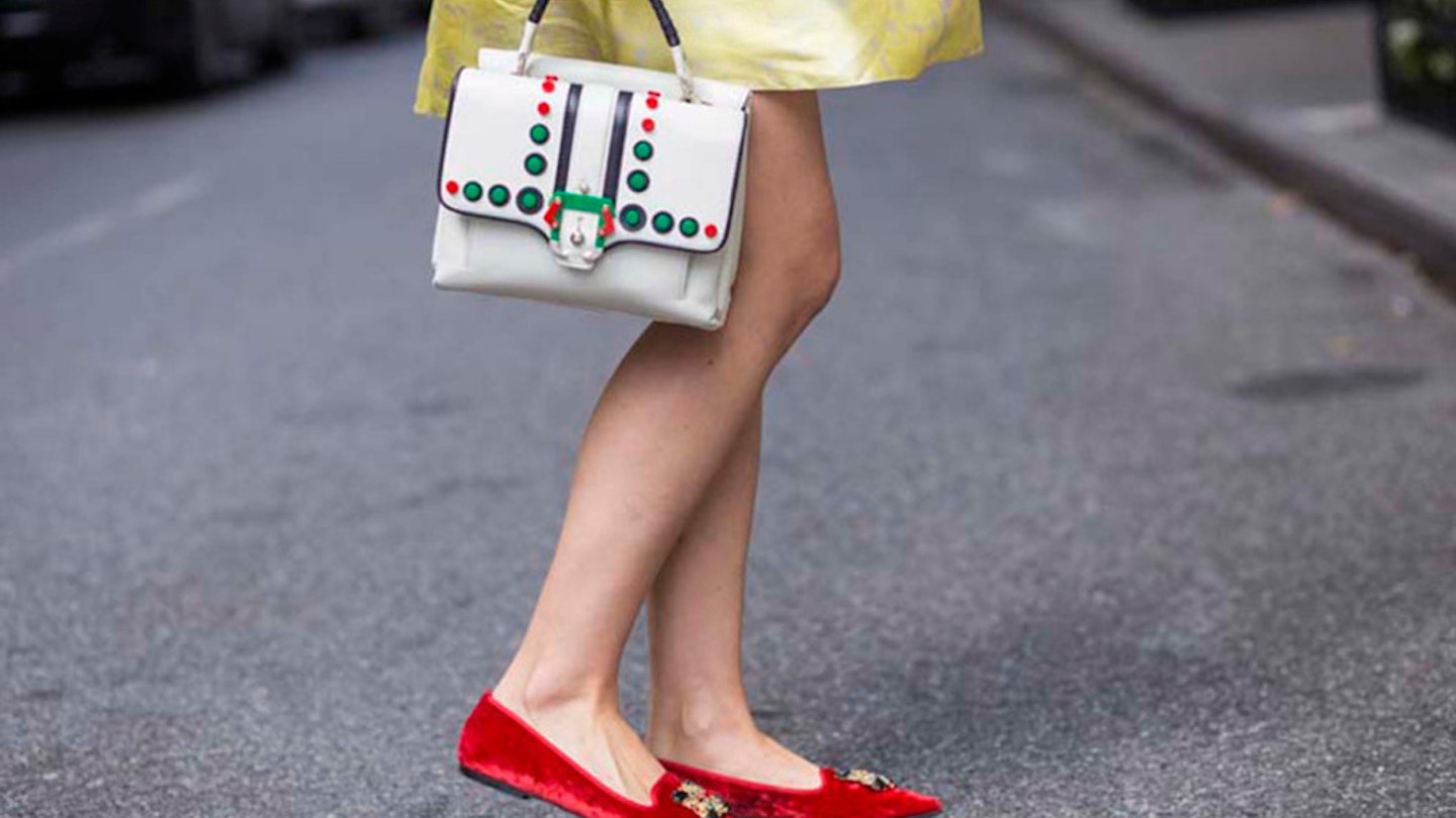red-flat-shoes