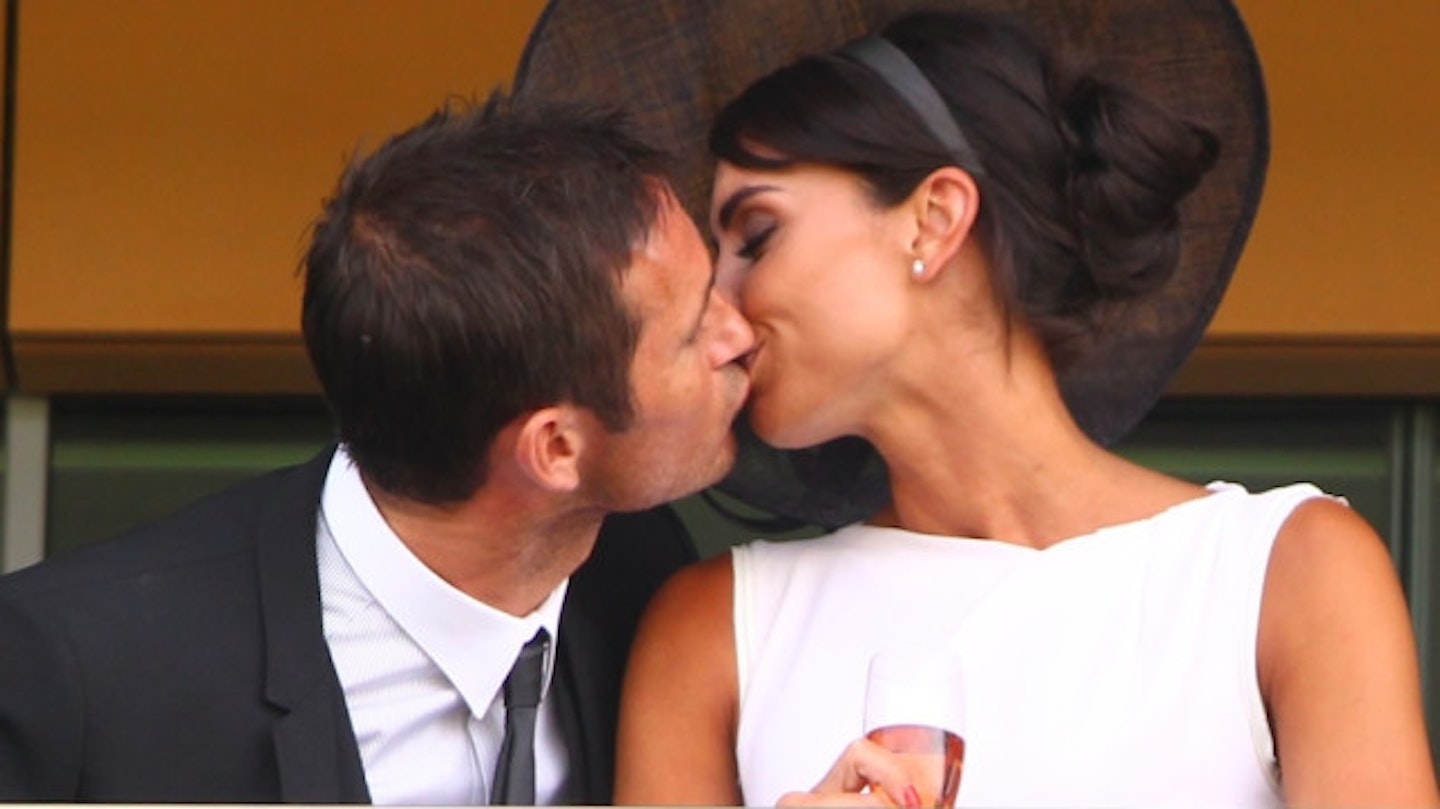 Frank Lampard and Christine Bleakley kiss at the races