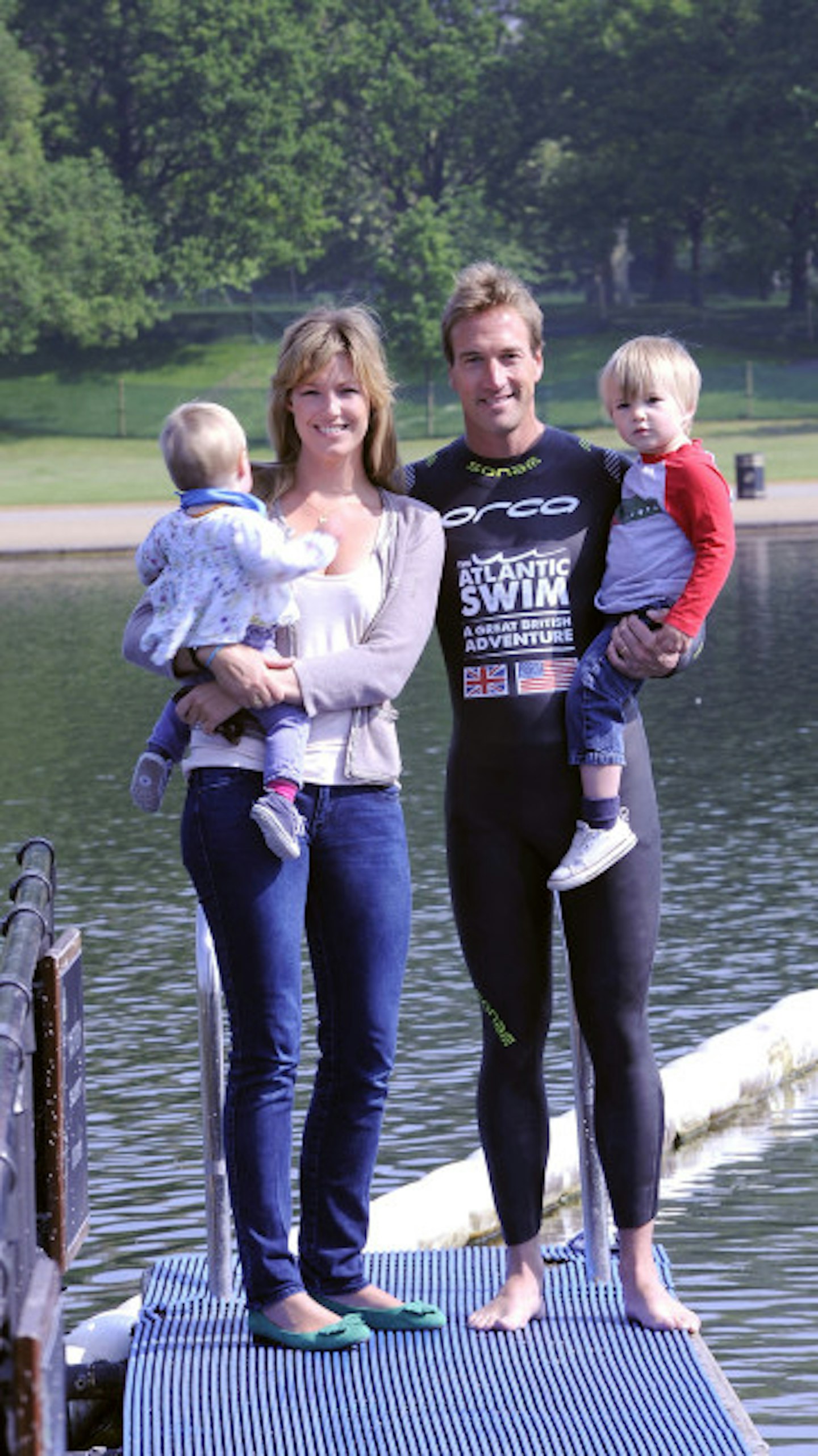 Ben Fogle with wife Marina, son Ludo and daughter Lona.