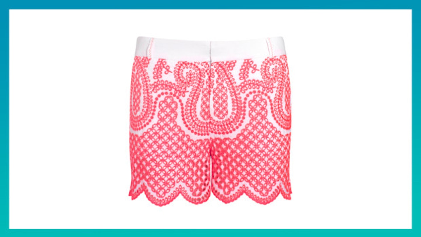 Christopher Sauvat Neon Embroidered Shorts