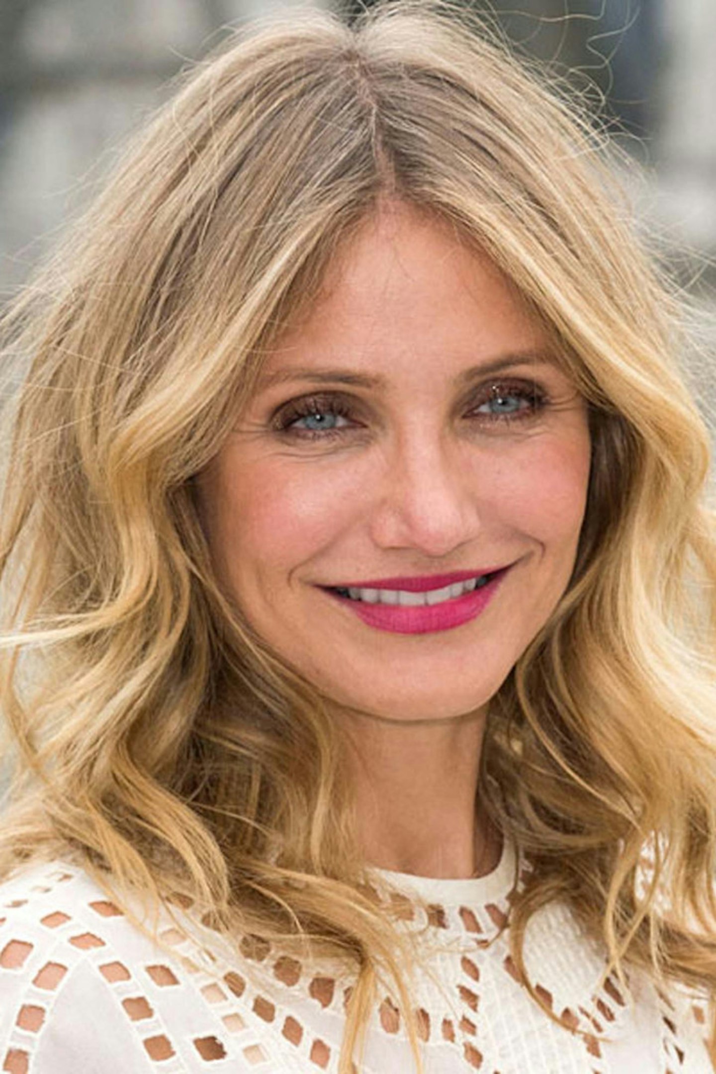 Try a centre parting like Cameron Diaz