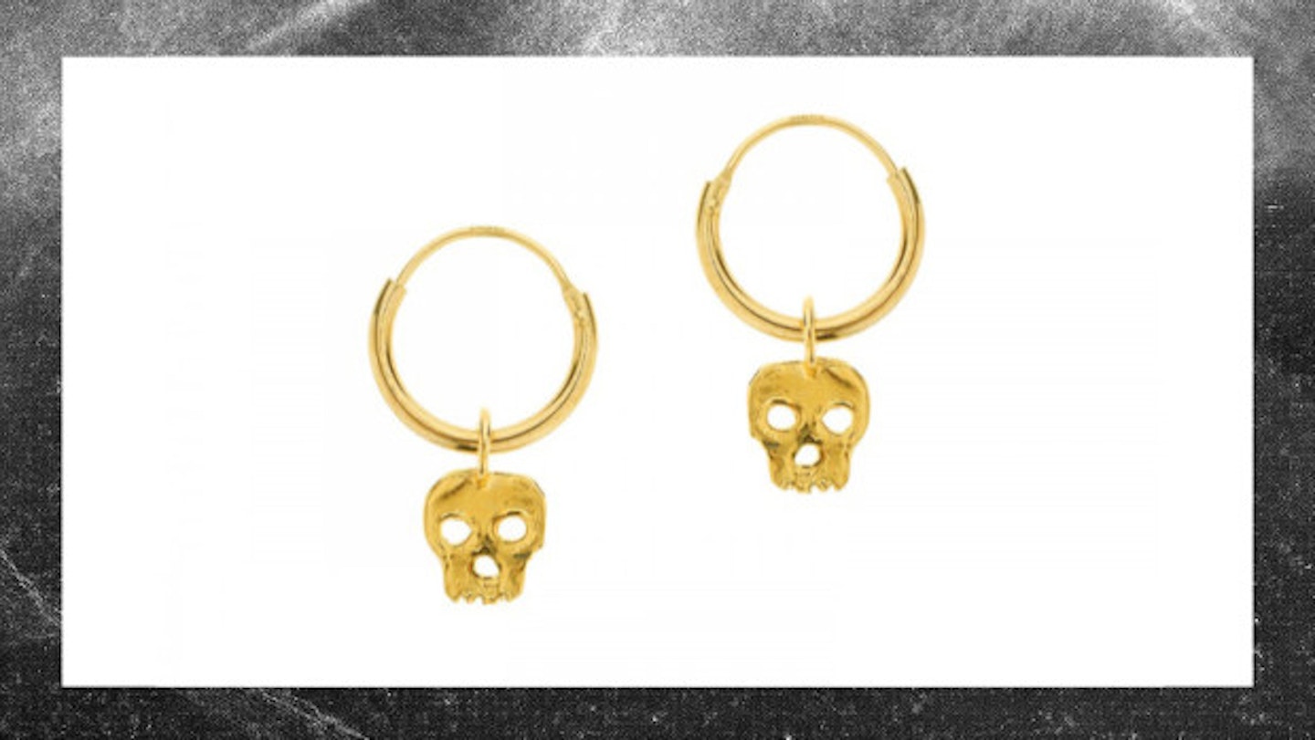 Daisy Knights skull hoop earrings, £105
