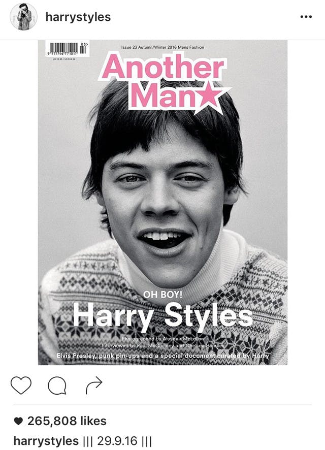 Harry Styles Drops Epic Vintage Another Man Magazine Covers On