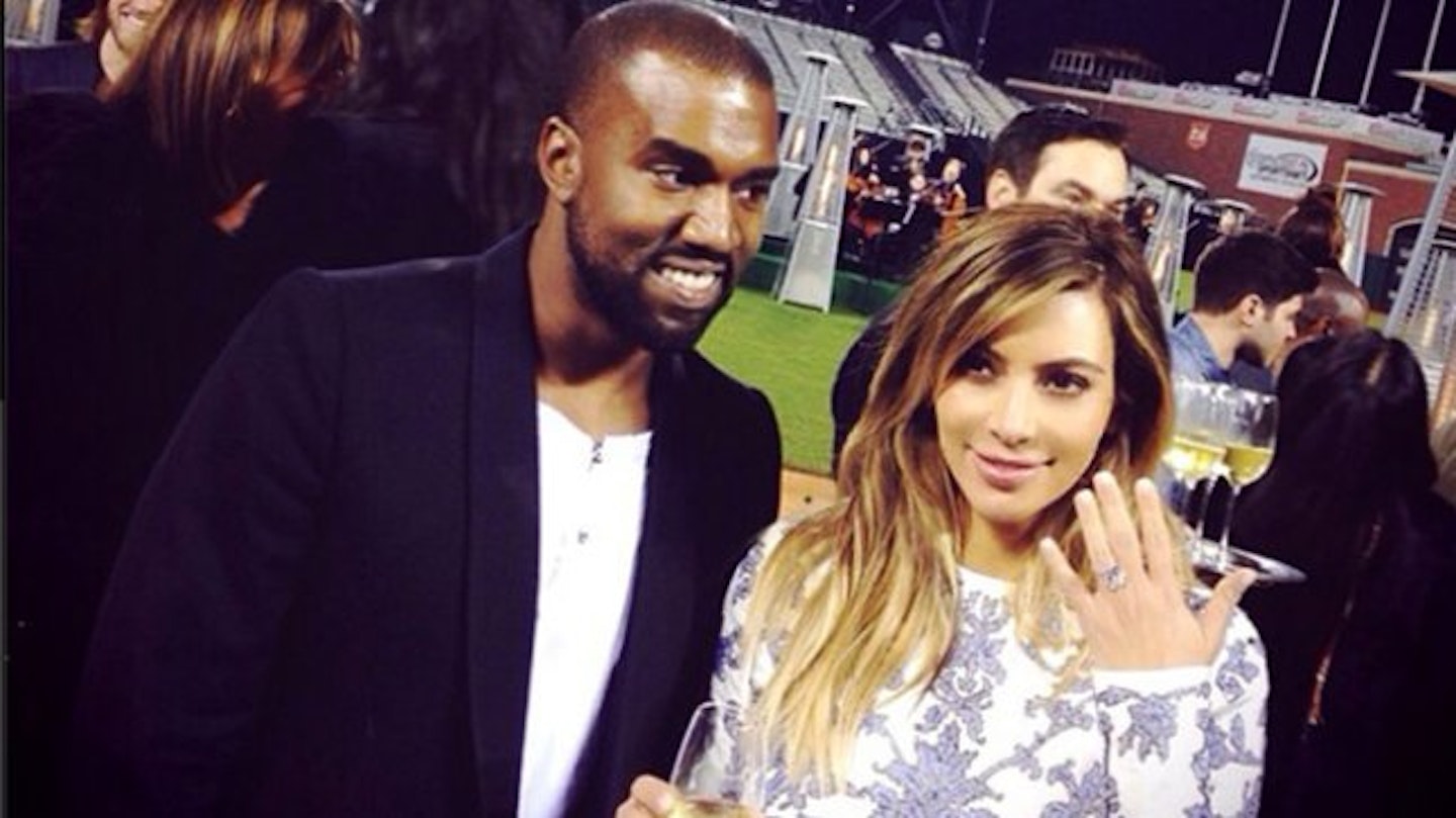 Kanye proposed to Kim last year.