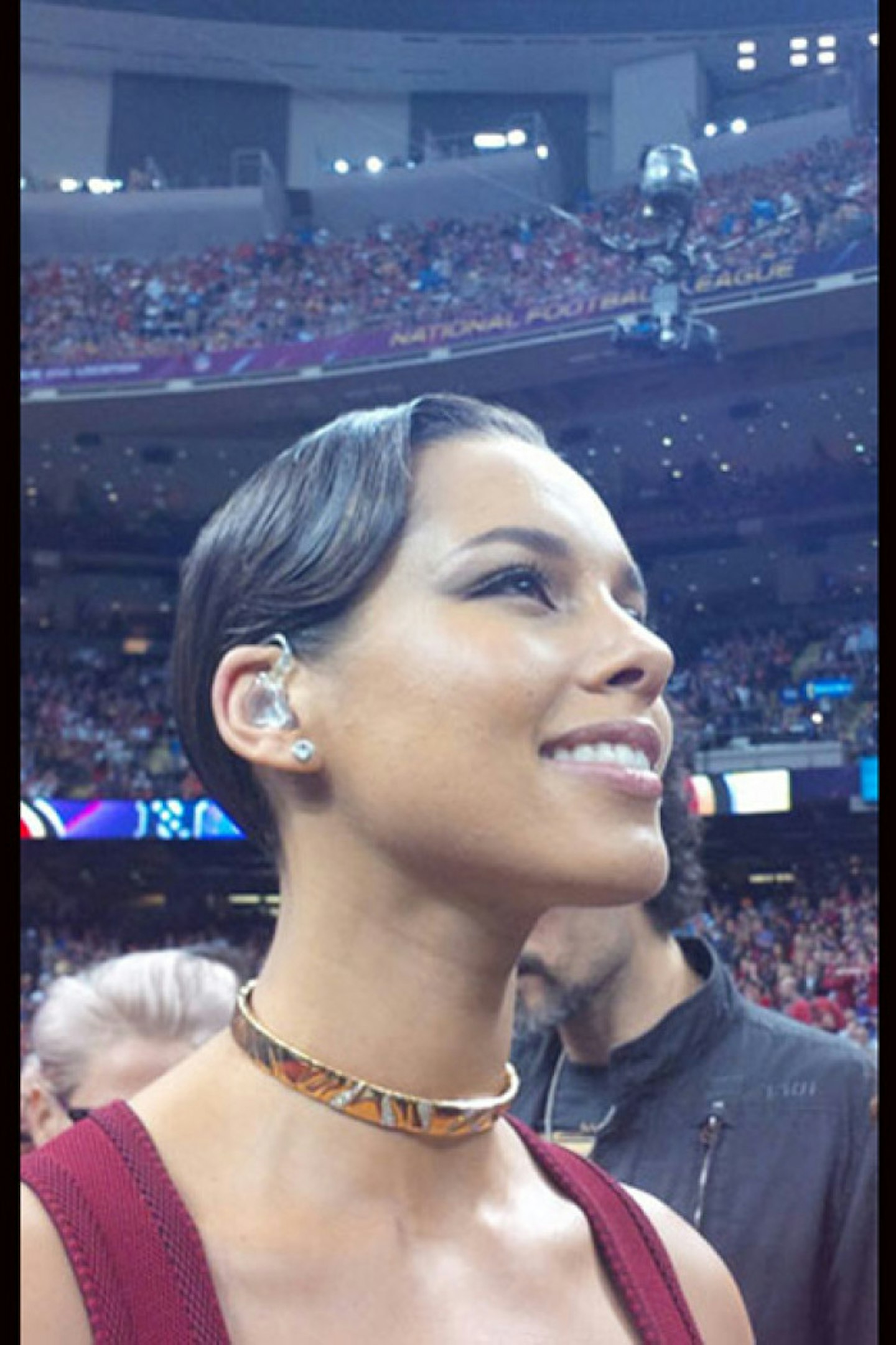 Alicia Keys: I was speechless in this pic! Blessed to be here in Louisiana showing love for the USA.