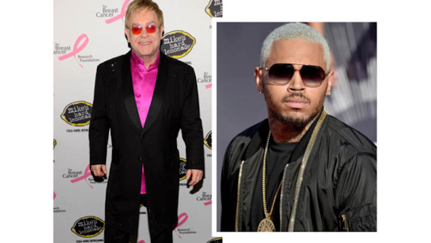 Elton John and Chris Brown