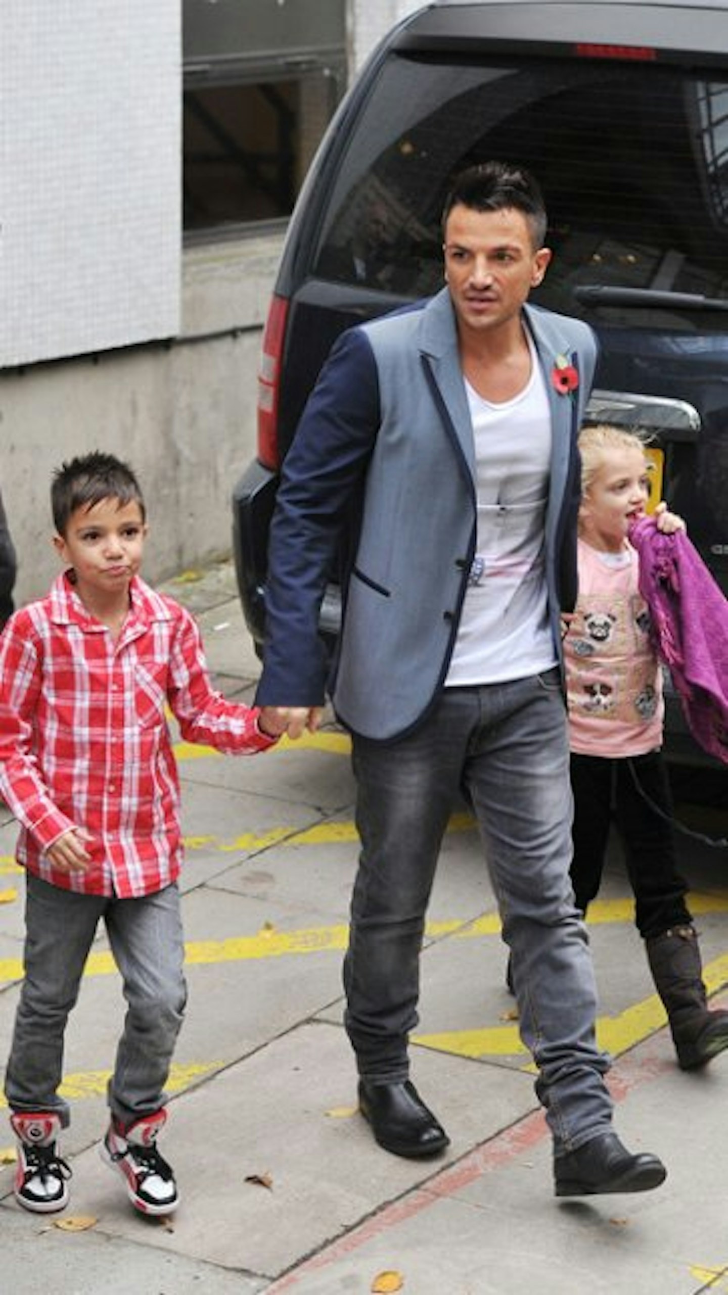 Pete with Junior, 8, and 6-year-old Princess
