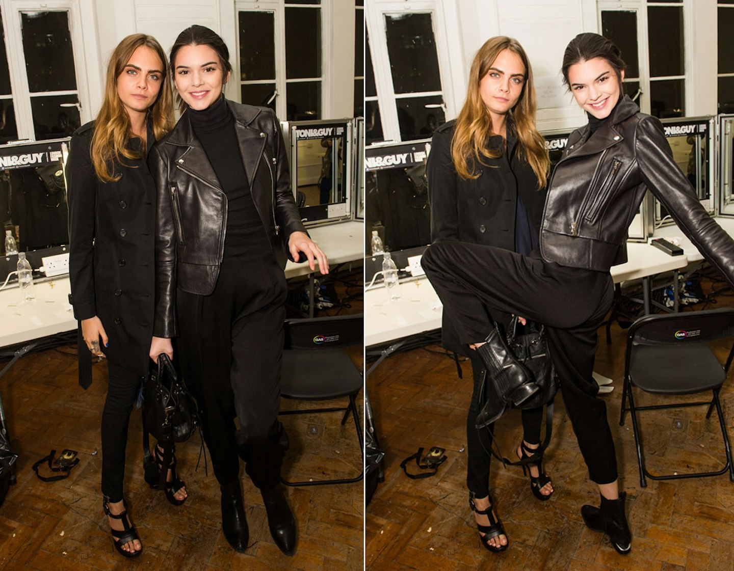 Cara and Kendall backstage at Giles [Getty]