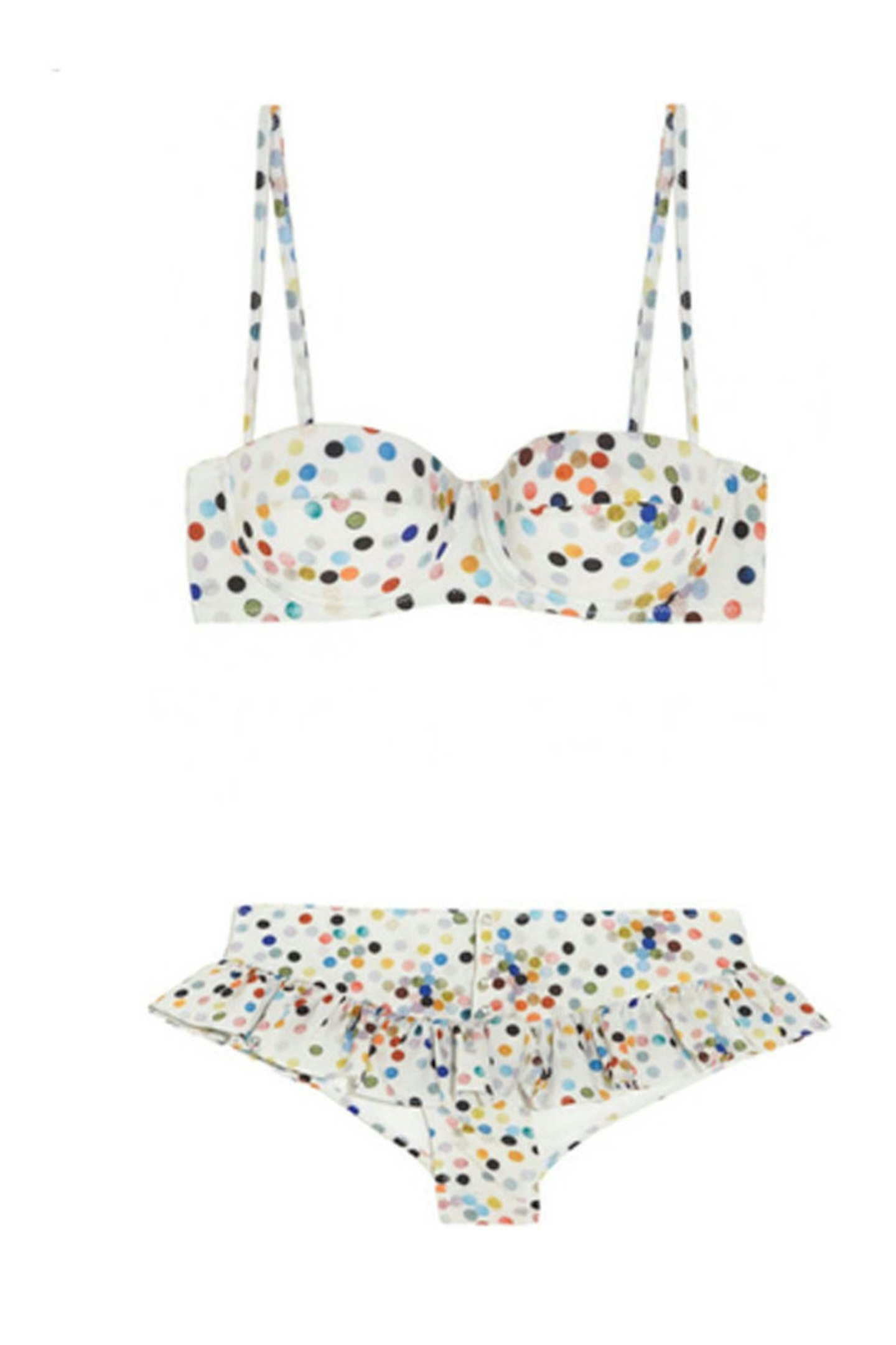 34. Dizzy bubbles chandon polka-dot underwired bikini, £245, Rosamosario at Net-A-Porter