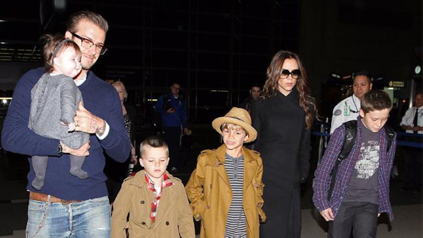 Victoria with husband David and their four children