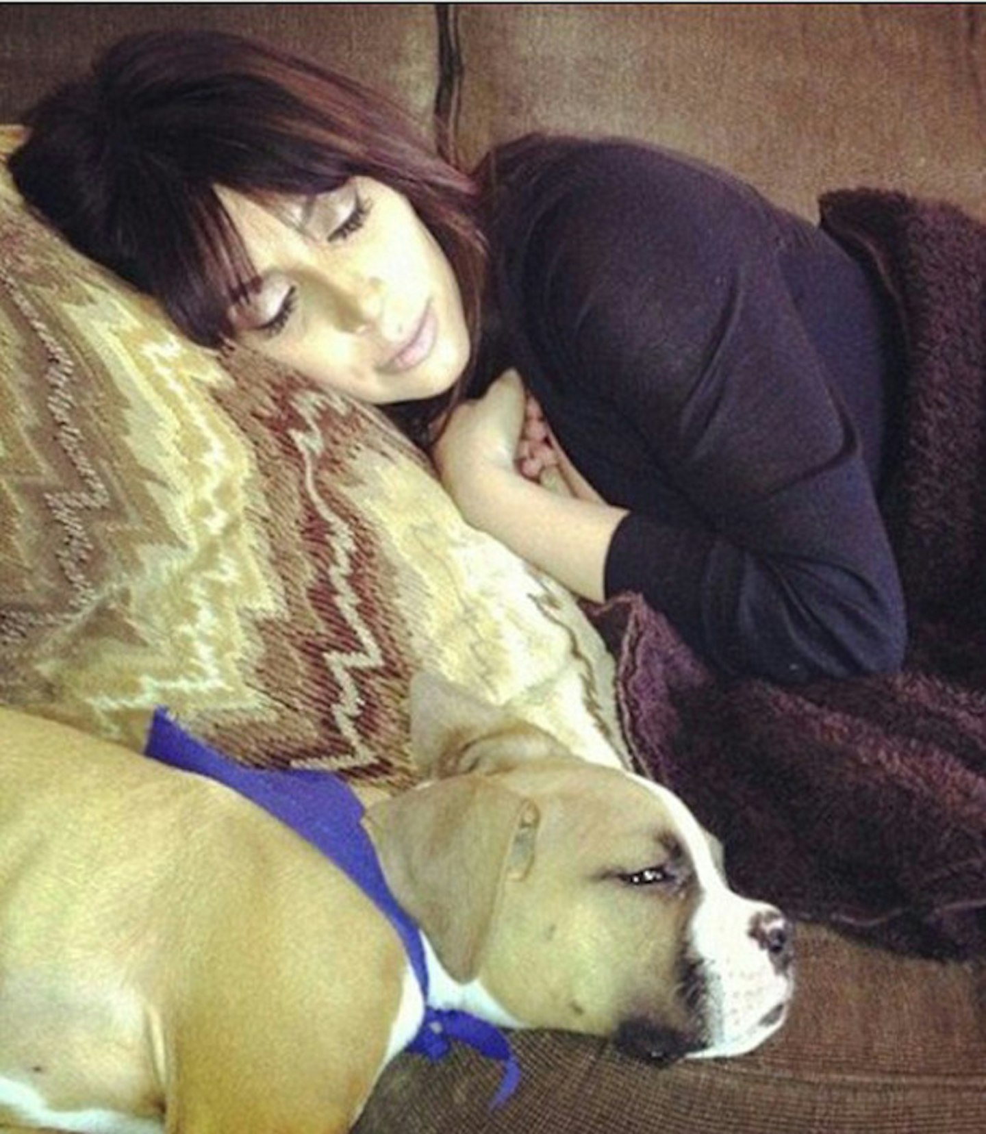kim-kardashian-sleeping-dog-picture