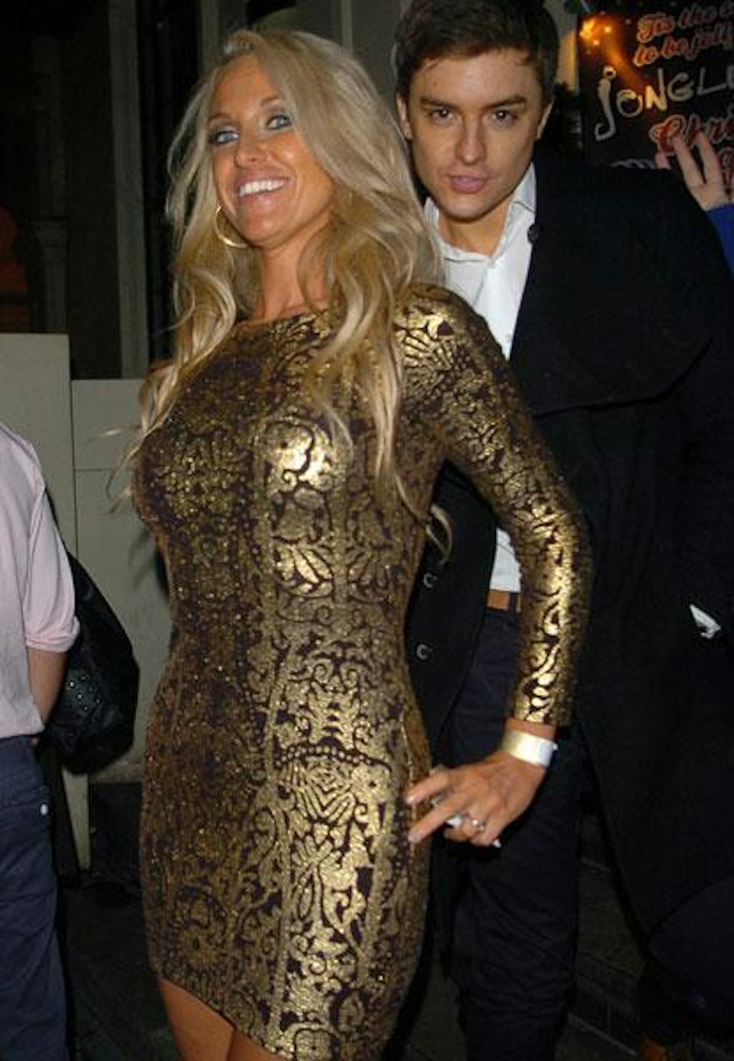 Josie Gibson gold dress