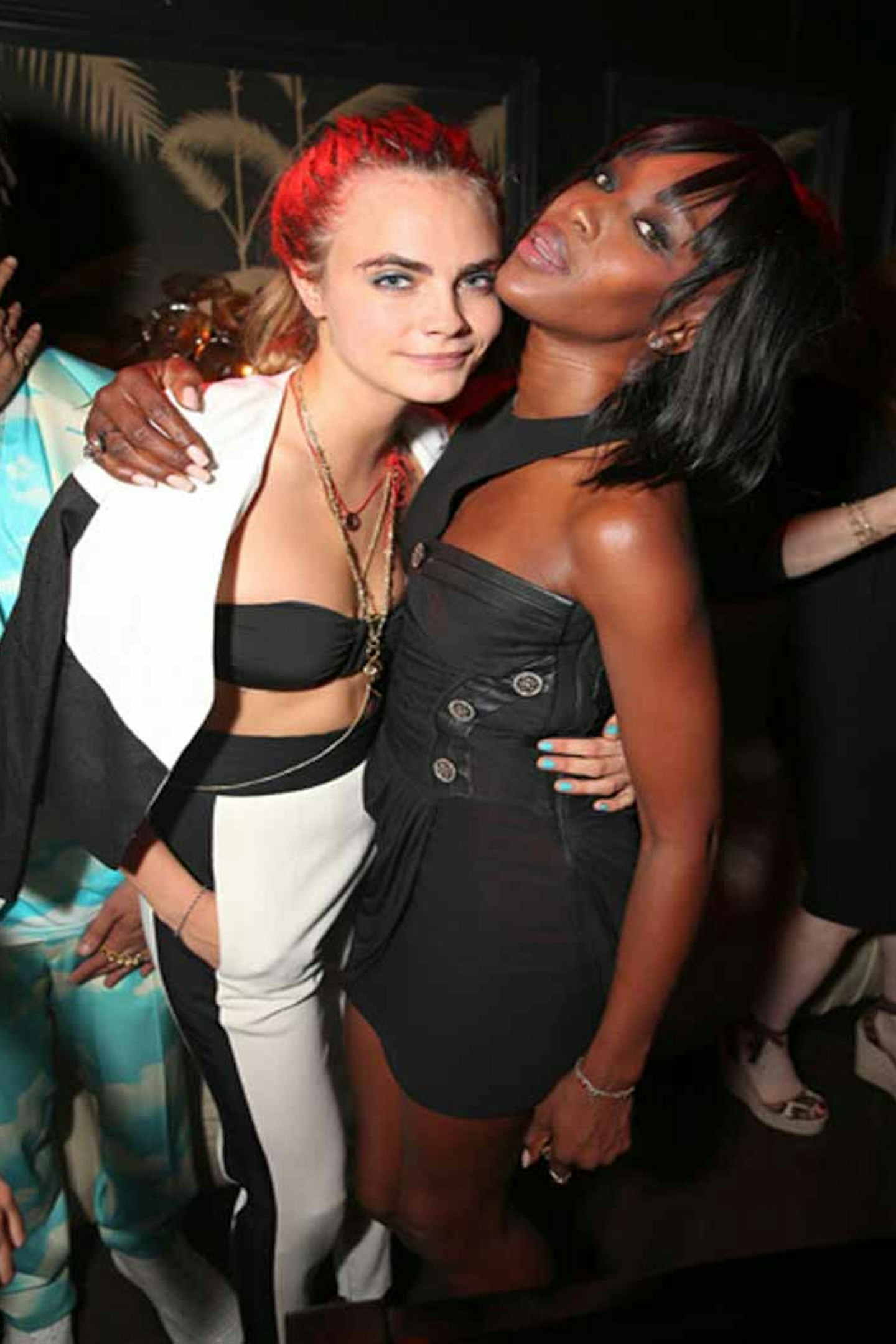 Naomi Campbell and Cara Delevingne at 'Cell for gratitude' charity event