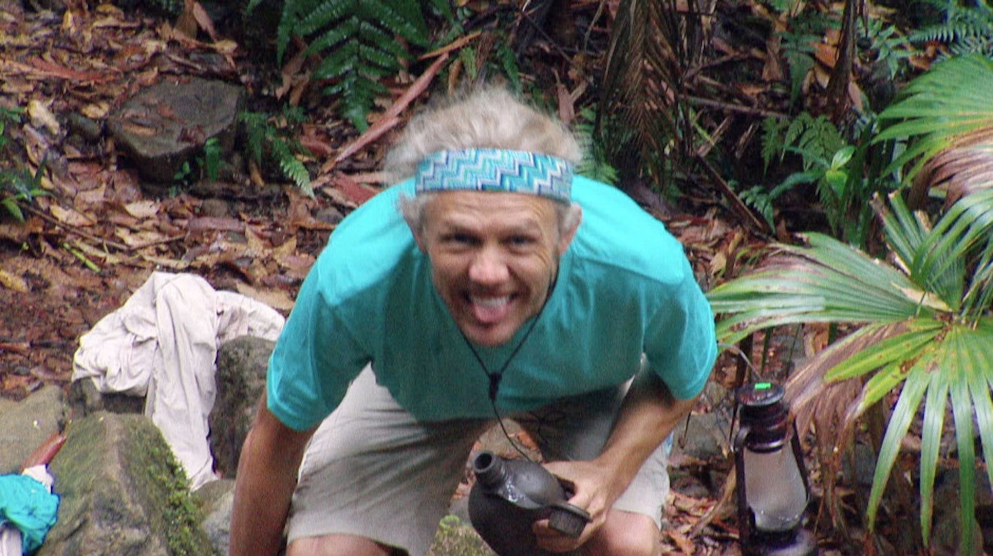 Jimmy goes all Mr Motivator on his camp mates