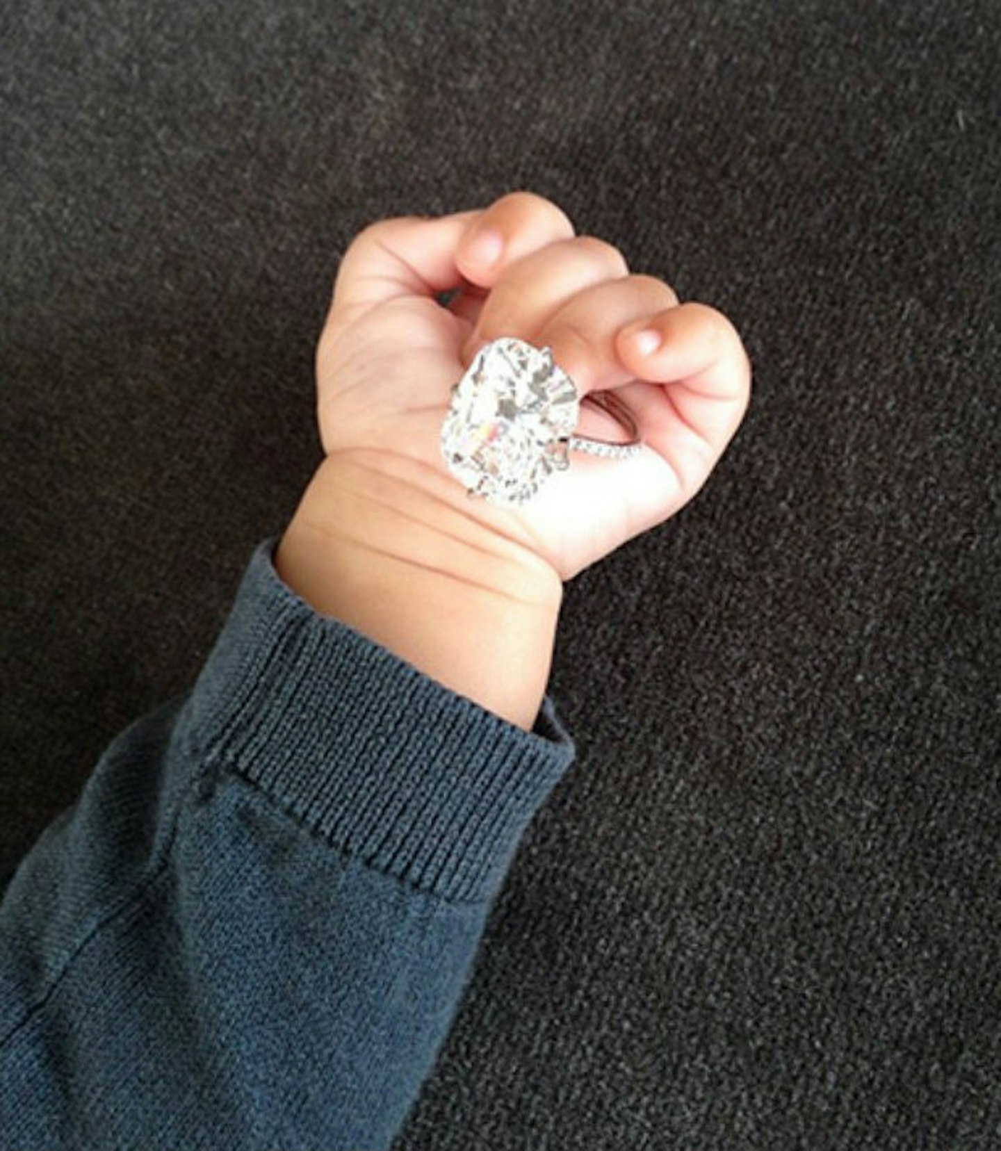 North modelling Kim's engagement ring
