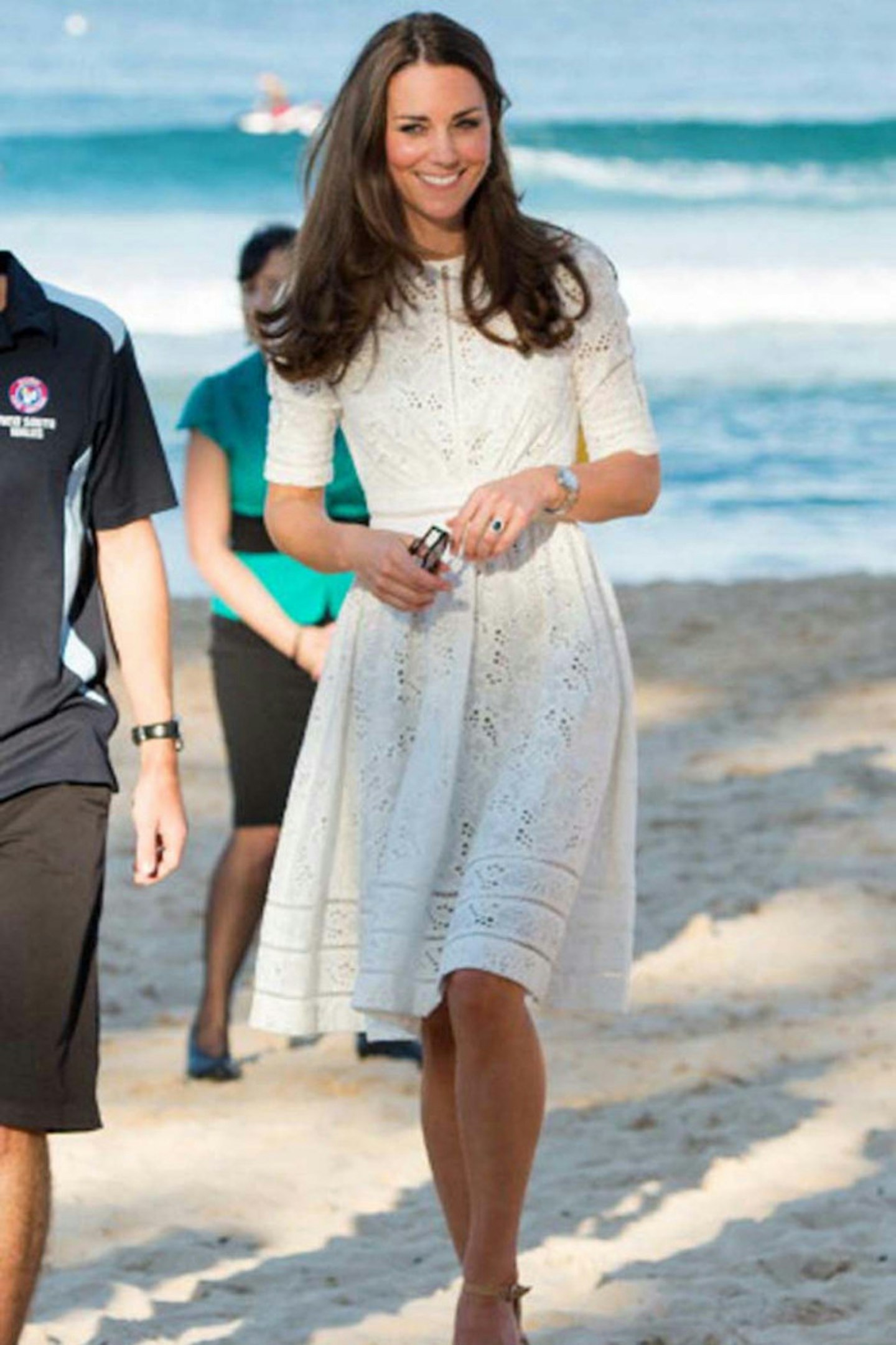 The Duchess of Cambridge in Zimmerman at Manley Beach, 20 April 2014