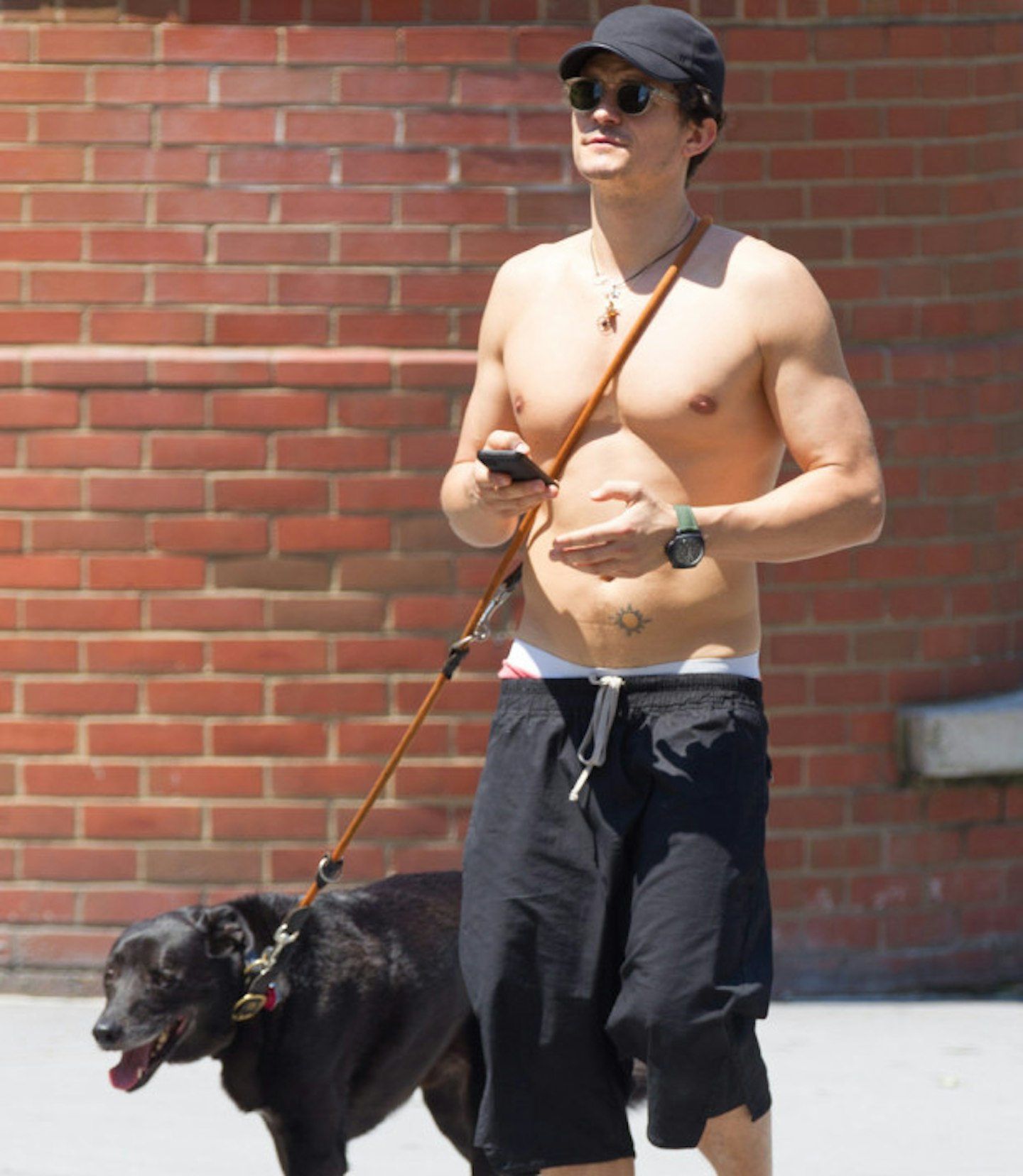 Orlando Bloom looking HOT with his pooch pal