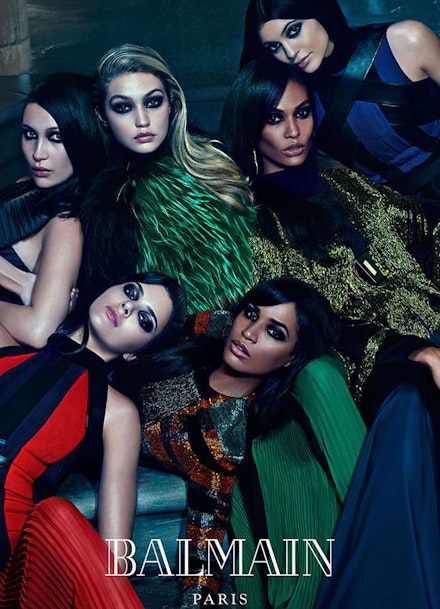 Balmain Sister Squad Kendall And Kylie Jenner Join Bella And Gigi