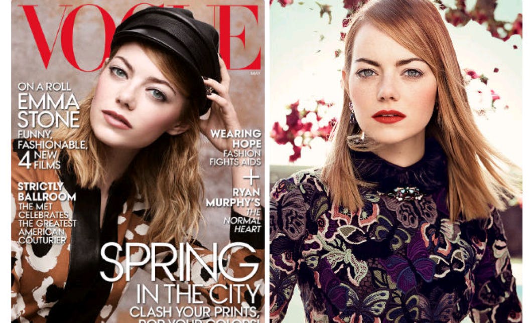 Emma Stone Talks Andrew Garfield And Her Style Icon Status In US Vogue(01)