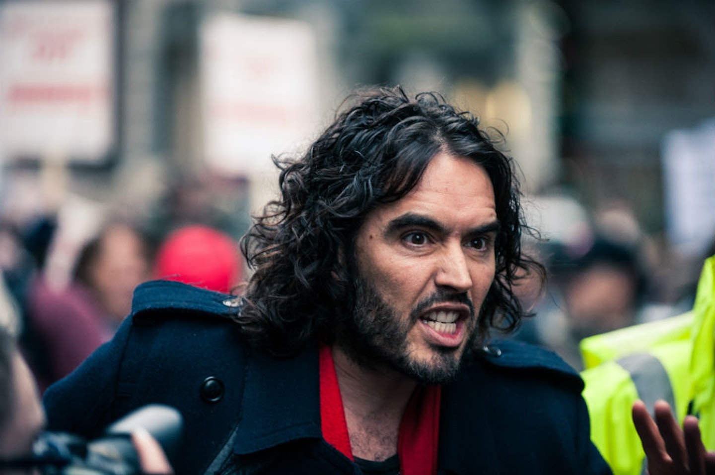 Russell Brand at a recent political march.