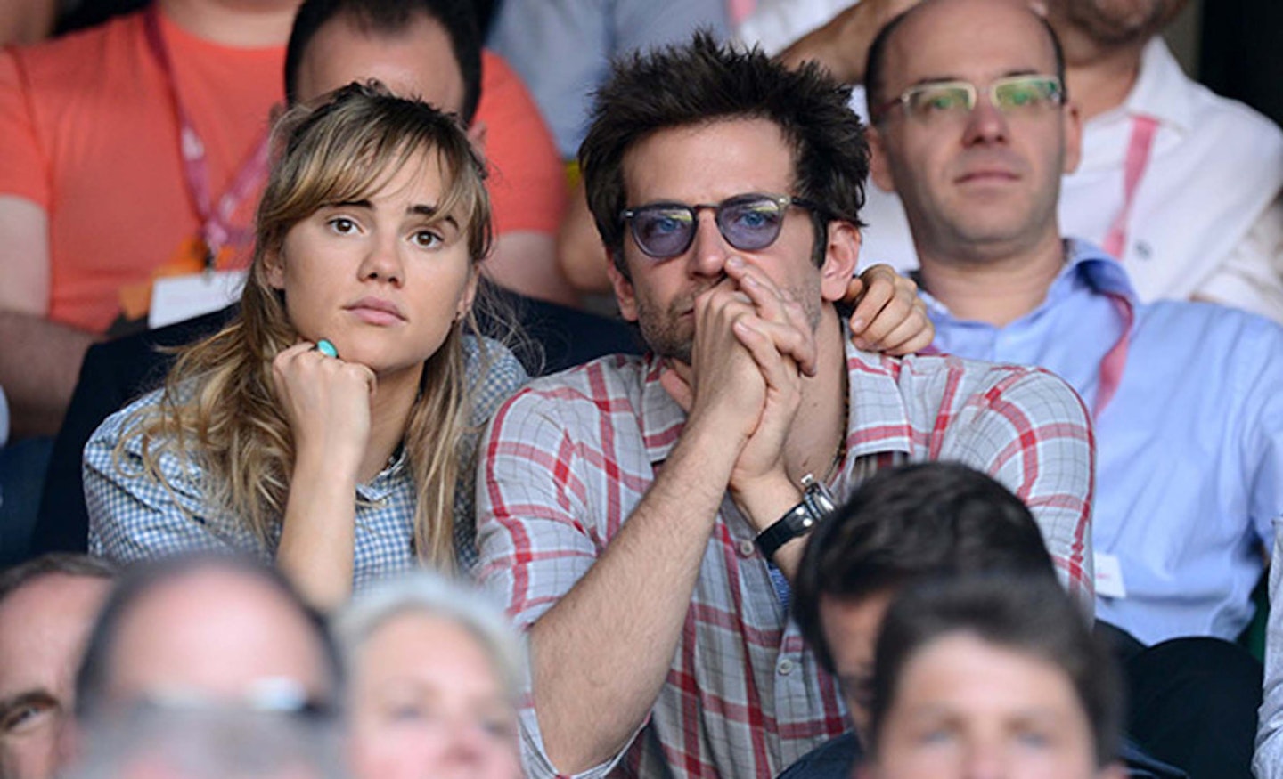 Bradley Cooper and Suki Waterhouse at Wimbledon, June 2013