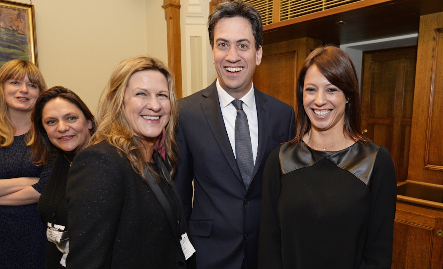 Ed Miliband with Grazia's Jane Bruton and Gloria De Piero
