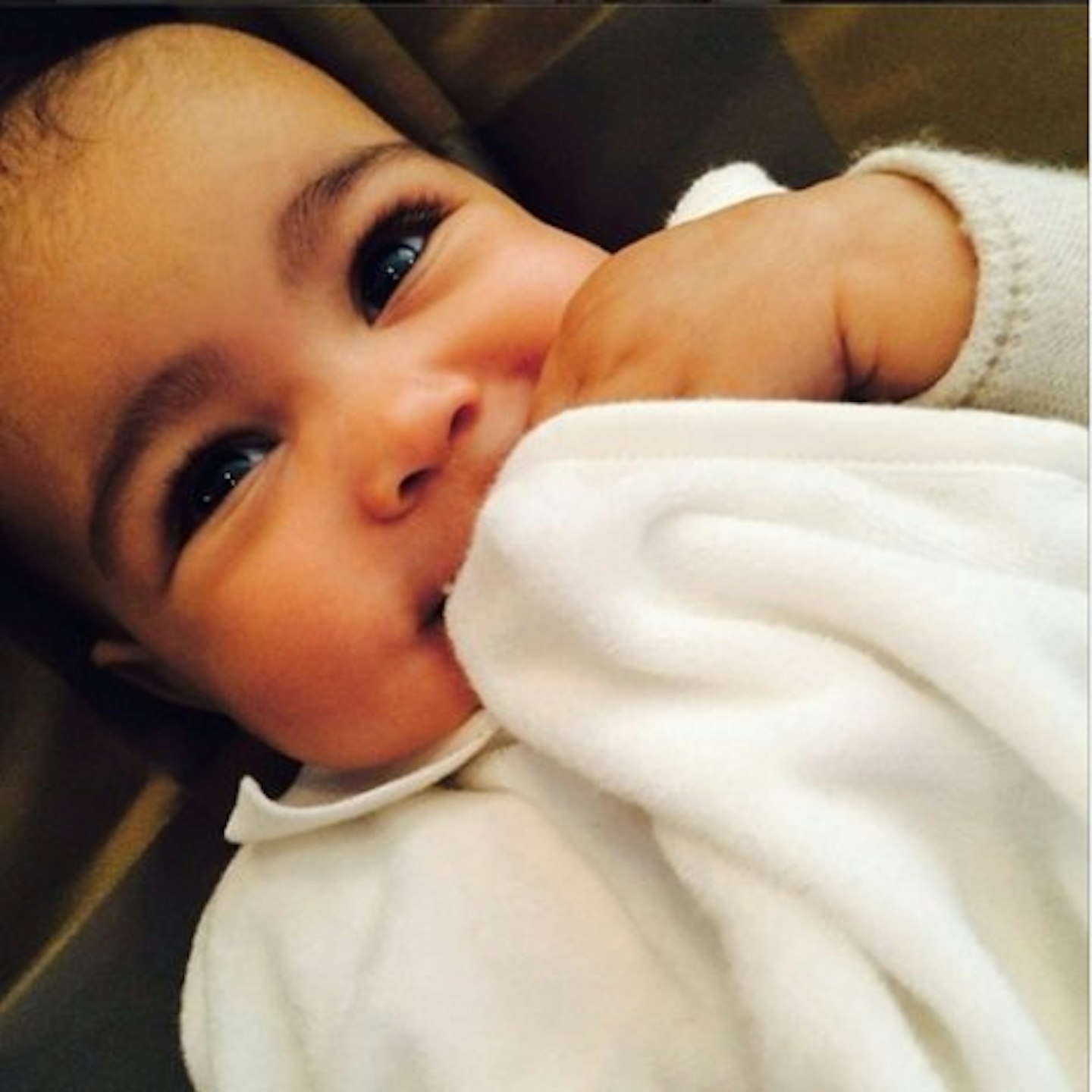 Lucky Nori has inherited Kim's beautiful eyes