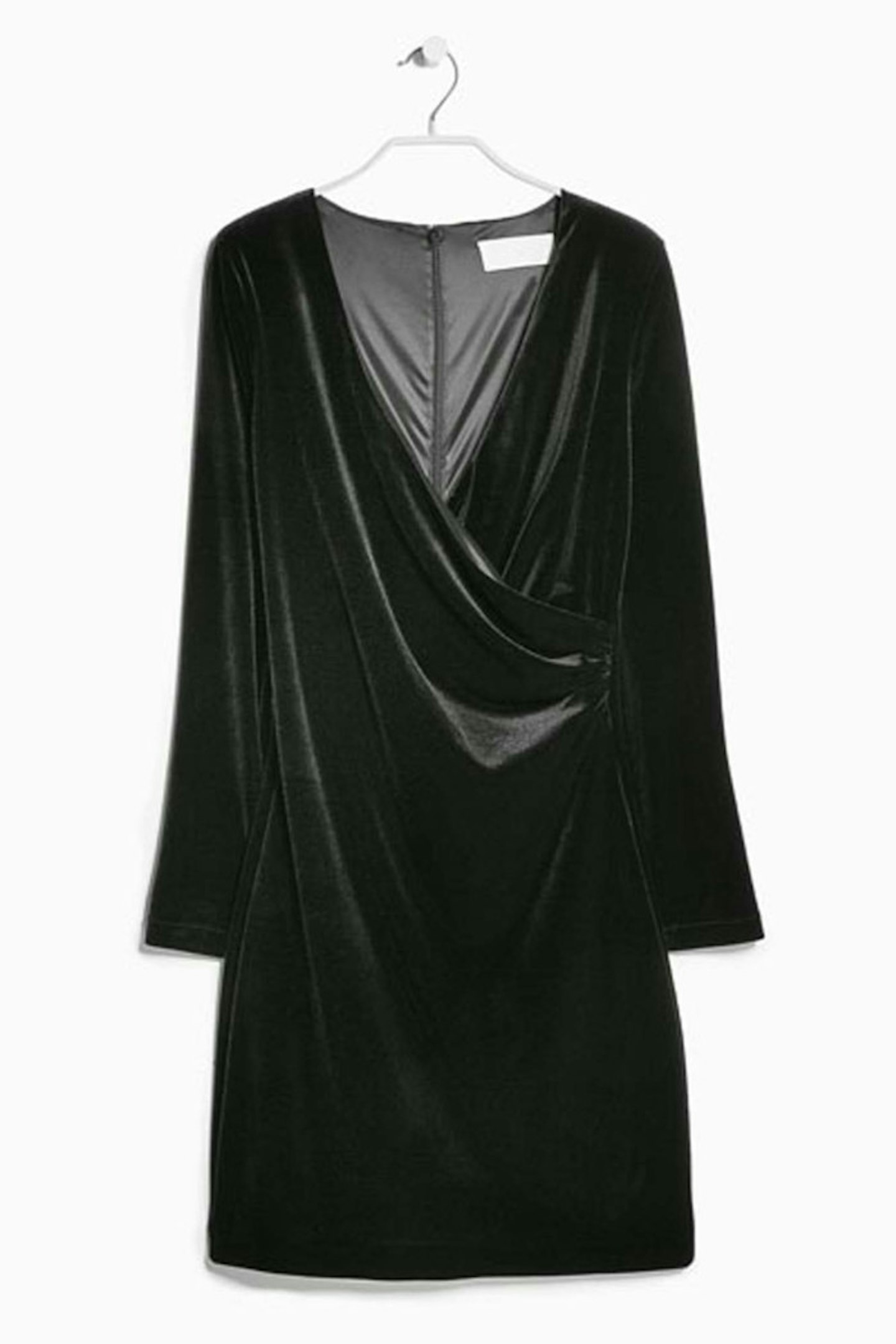 Premium velvet wrap dress, £59.99, Mango
