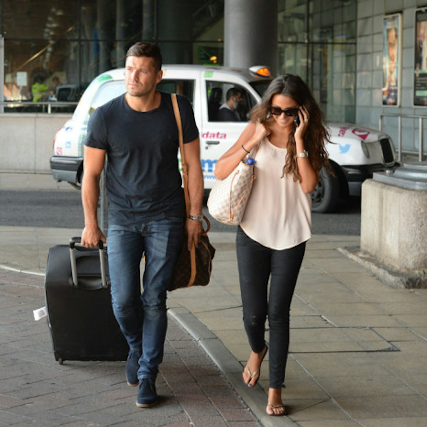 Mark and Michelle arriving in Manchester yesterday