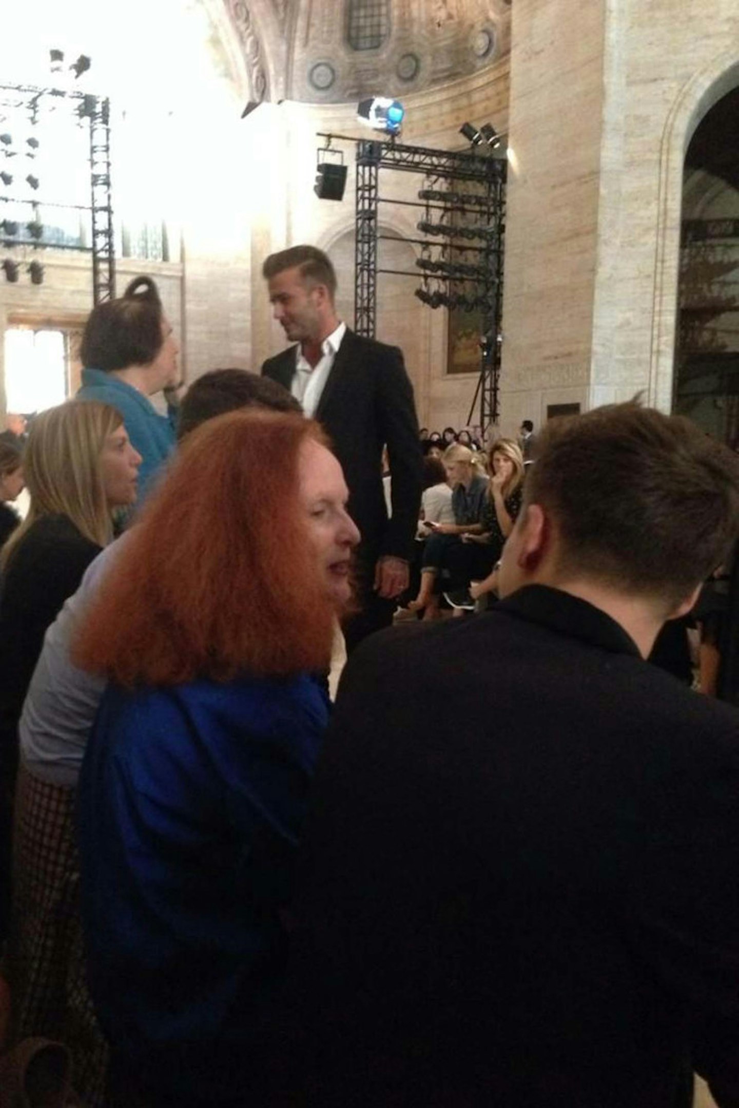 @freydkin: Yes people that's #davidbeckham and #BrooklynBeckham in front of me at @victoriabeckham