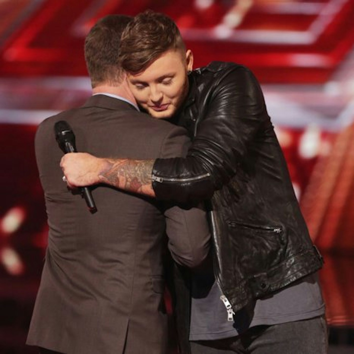 James Arthur was hugged by Dermot O'Leary after apologising for his behaviour on Sunday's episode of The X Factor