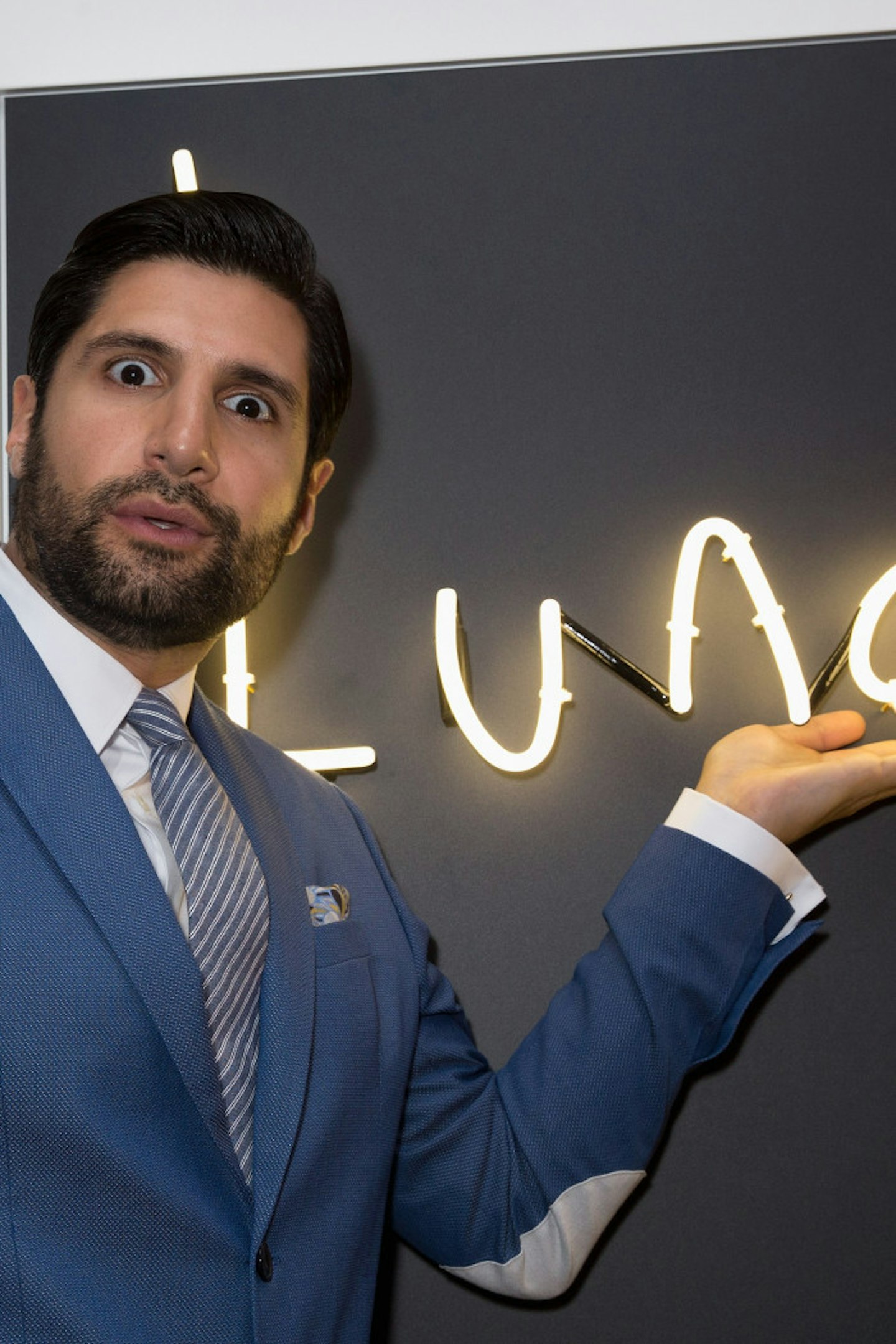Kayvan Novak with artwork by Rococo Wonderland