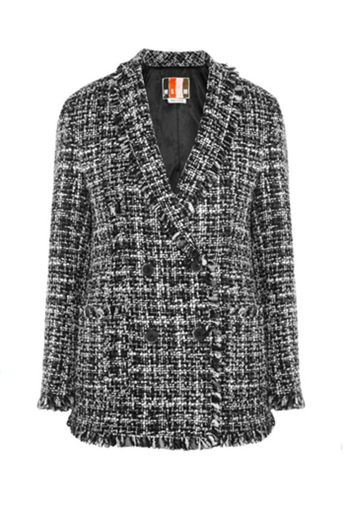 36. Frayed boucle-tweed jacket, £350, MSGM at Net-A-Porter