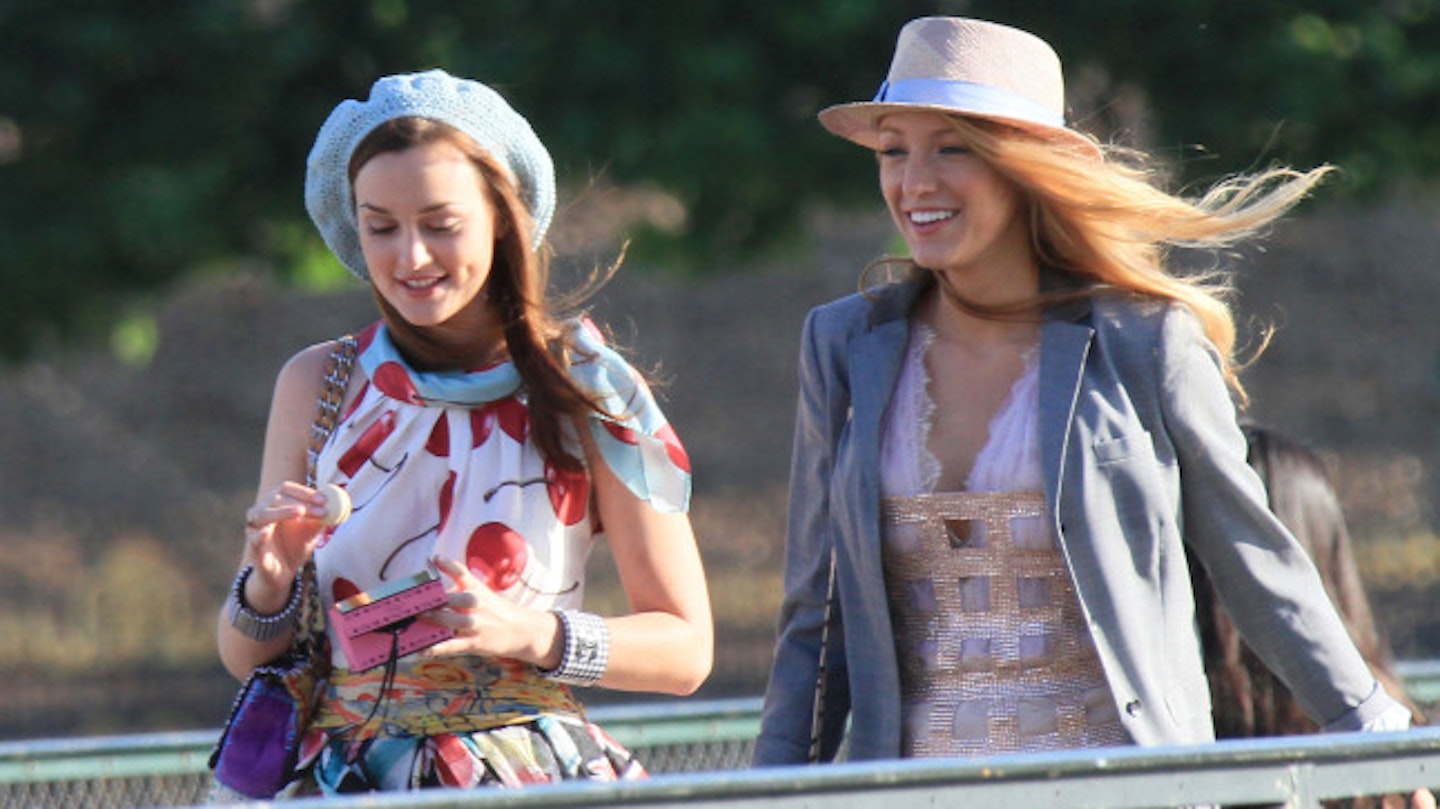 Leighton with co-star Blake Lively