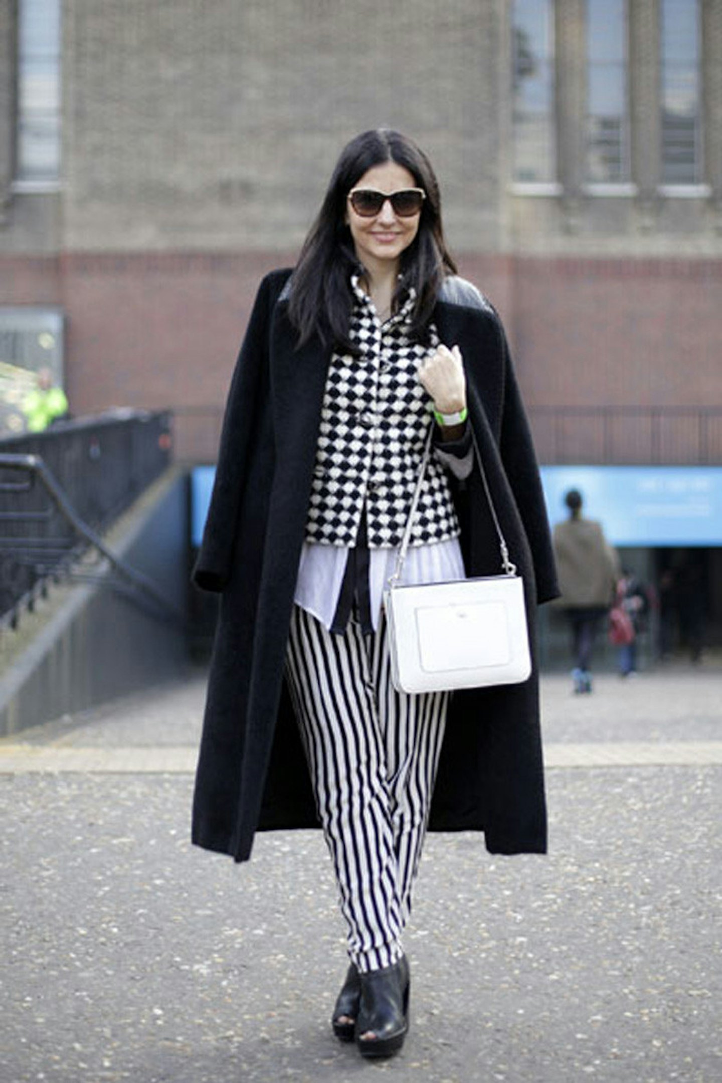 Alice Ferraz wearing a Celine top, Ann Demeulemeester shoes and bag by Celine