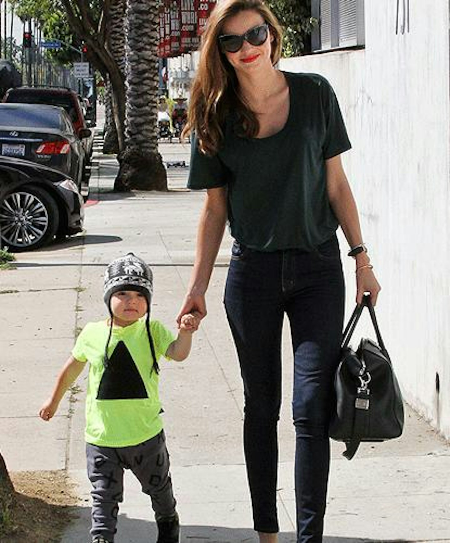 Miranda with her son this week