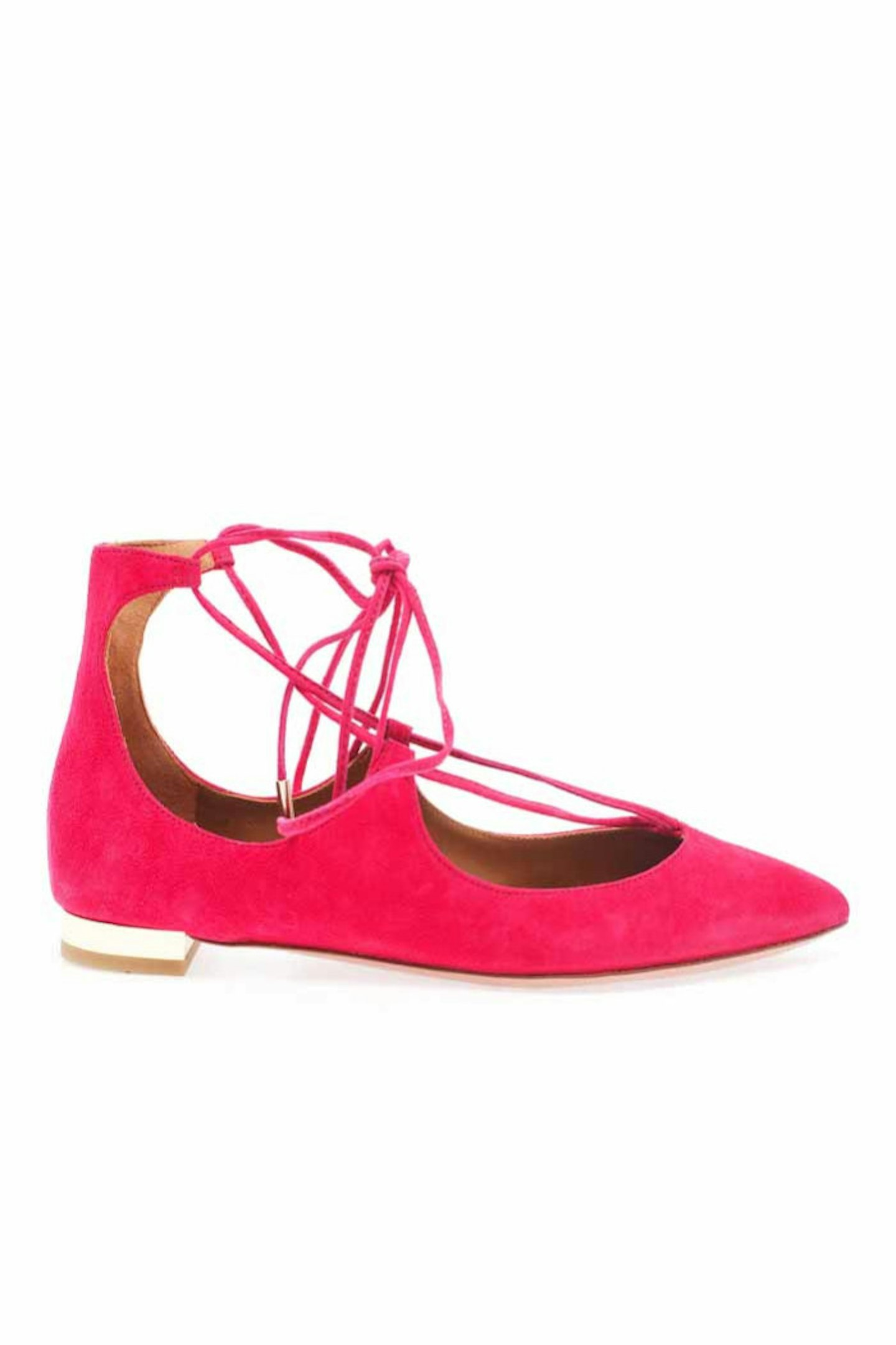 Arguably THE best flats of the season - we need these lace up Aquazzura beauties! The suede finish means they're super versatile - equally good with mini skirts and jumpers as they are with jeans and a leather jacket.