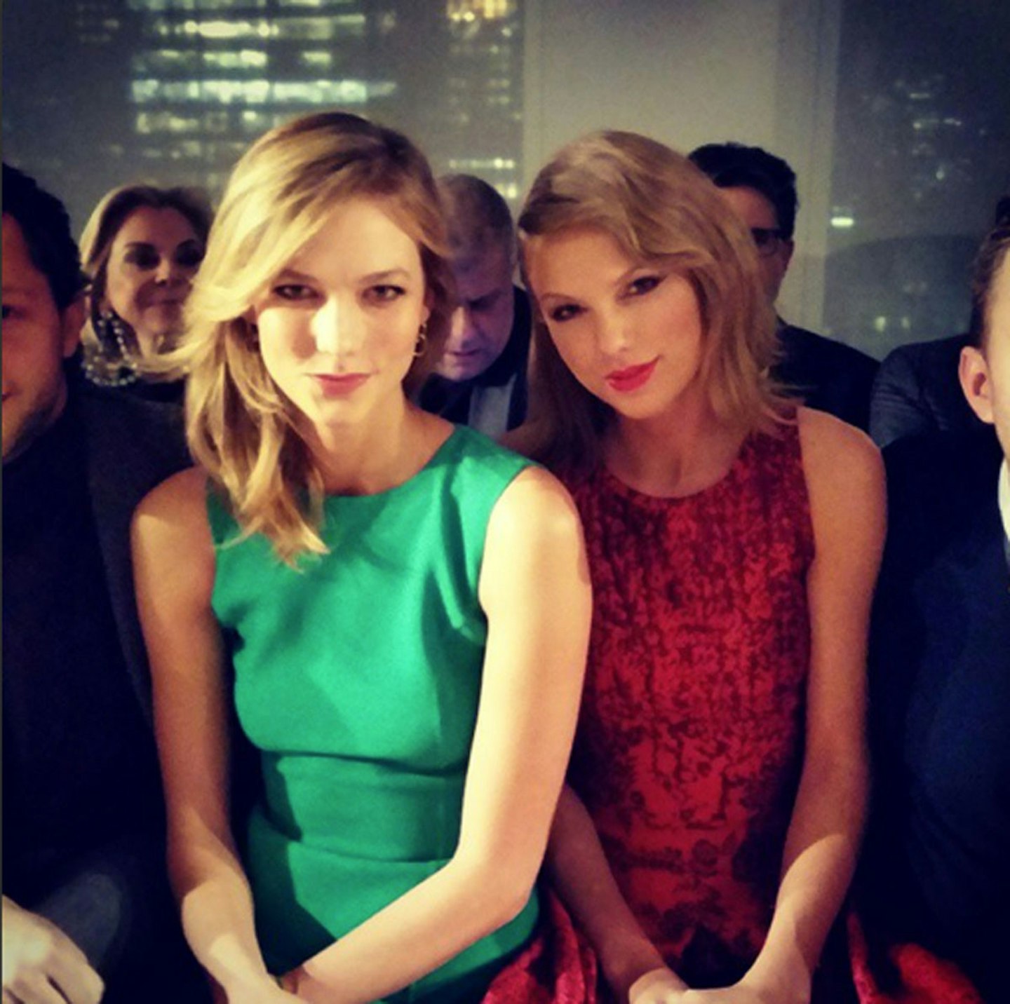 Taylor and Karlie on the front row [Instagram: Grazia_live]