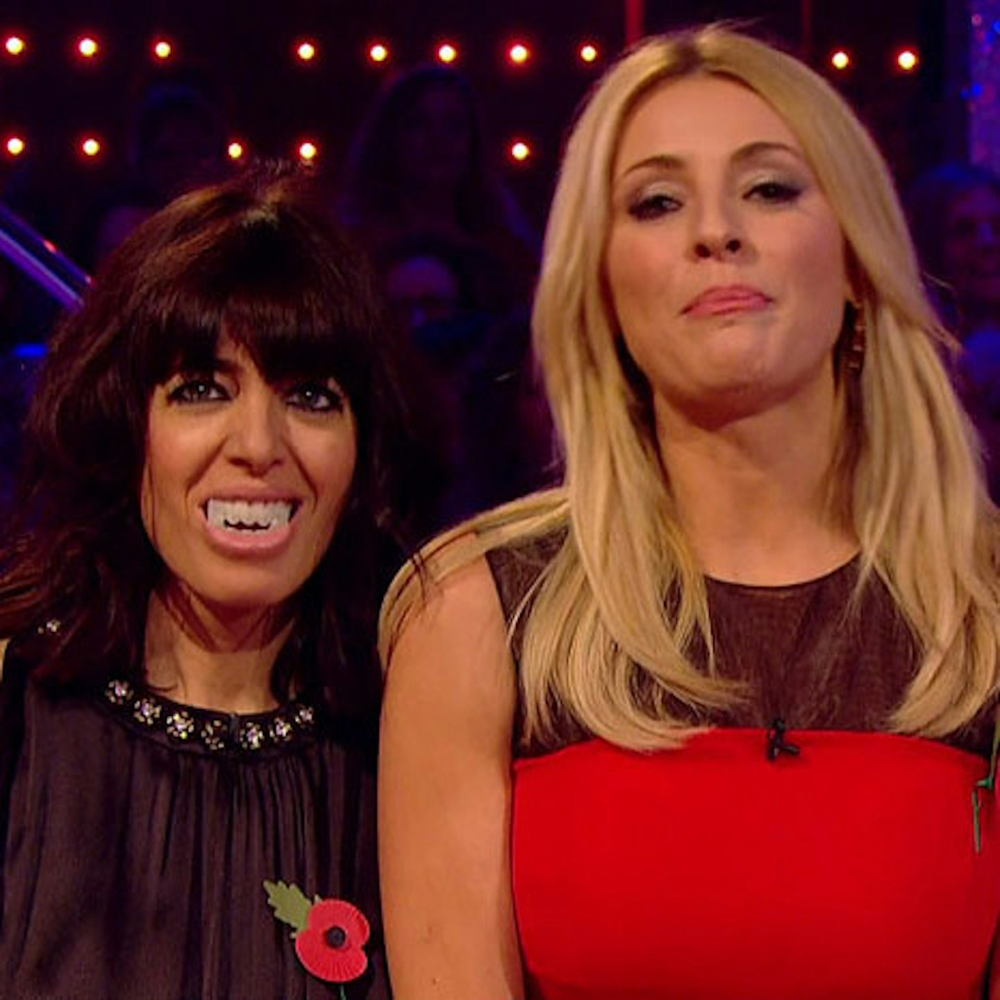 Claudia and Tess Daly hosting Strictly Come Dancing