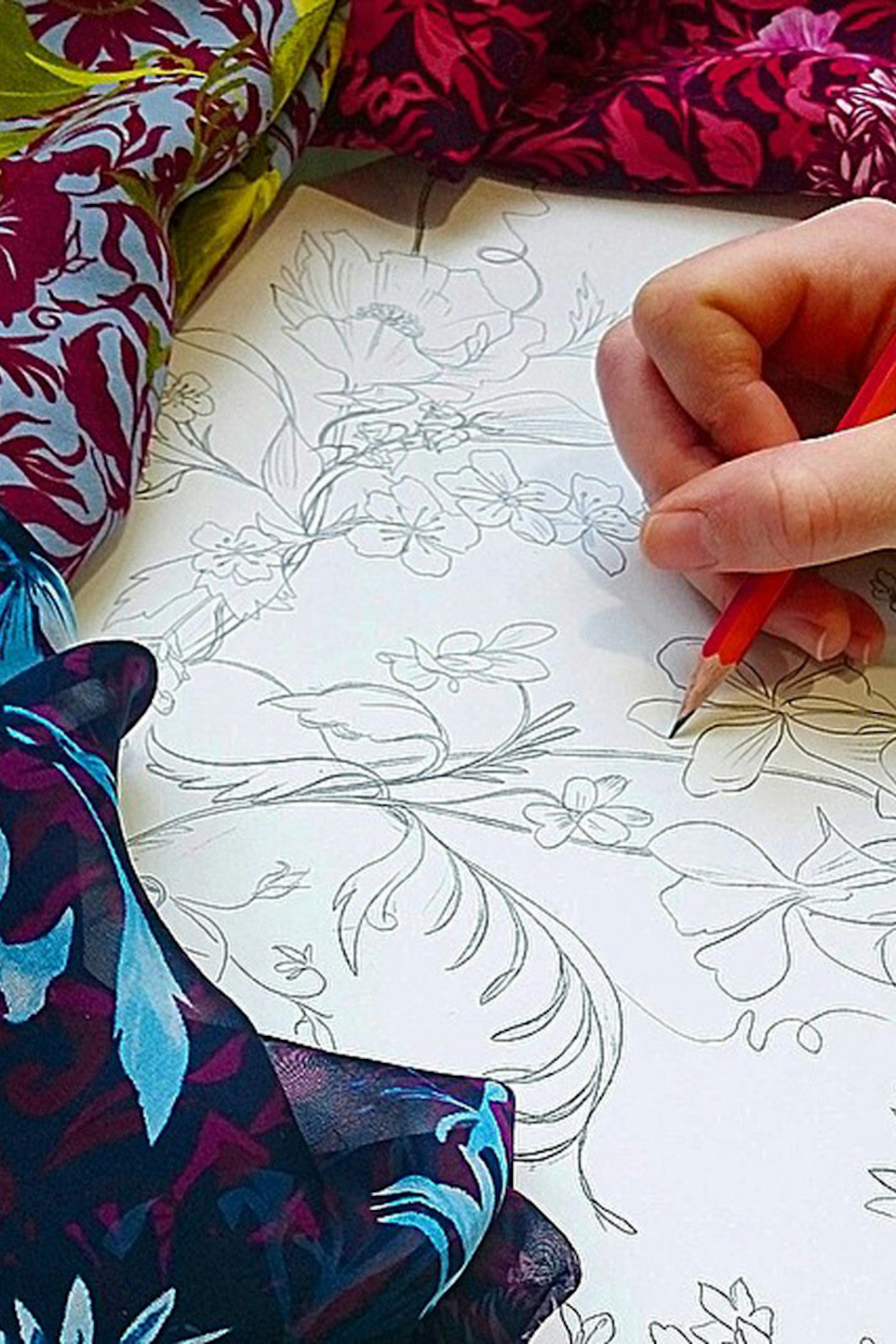 First pencil sketches of birth flowers_1